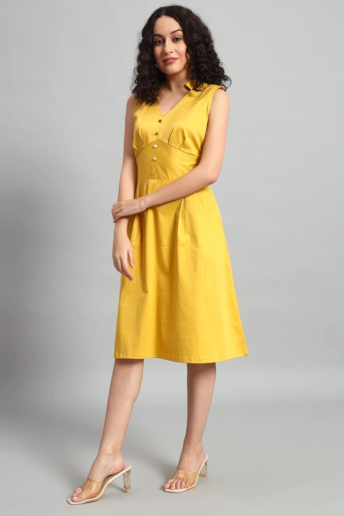 Panelled Perfection Dress, Canary