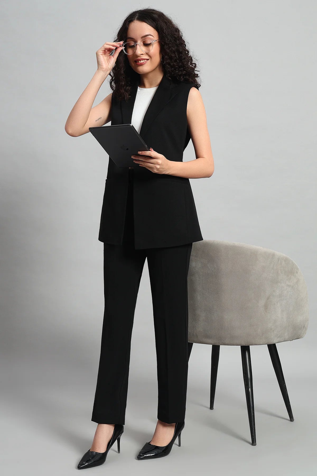 Signature Blazer Co-ord Set, Black
