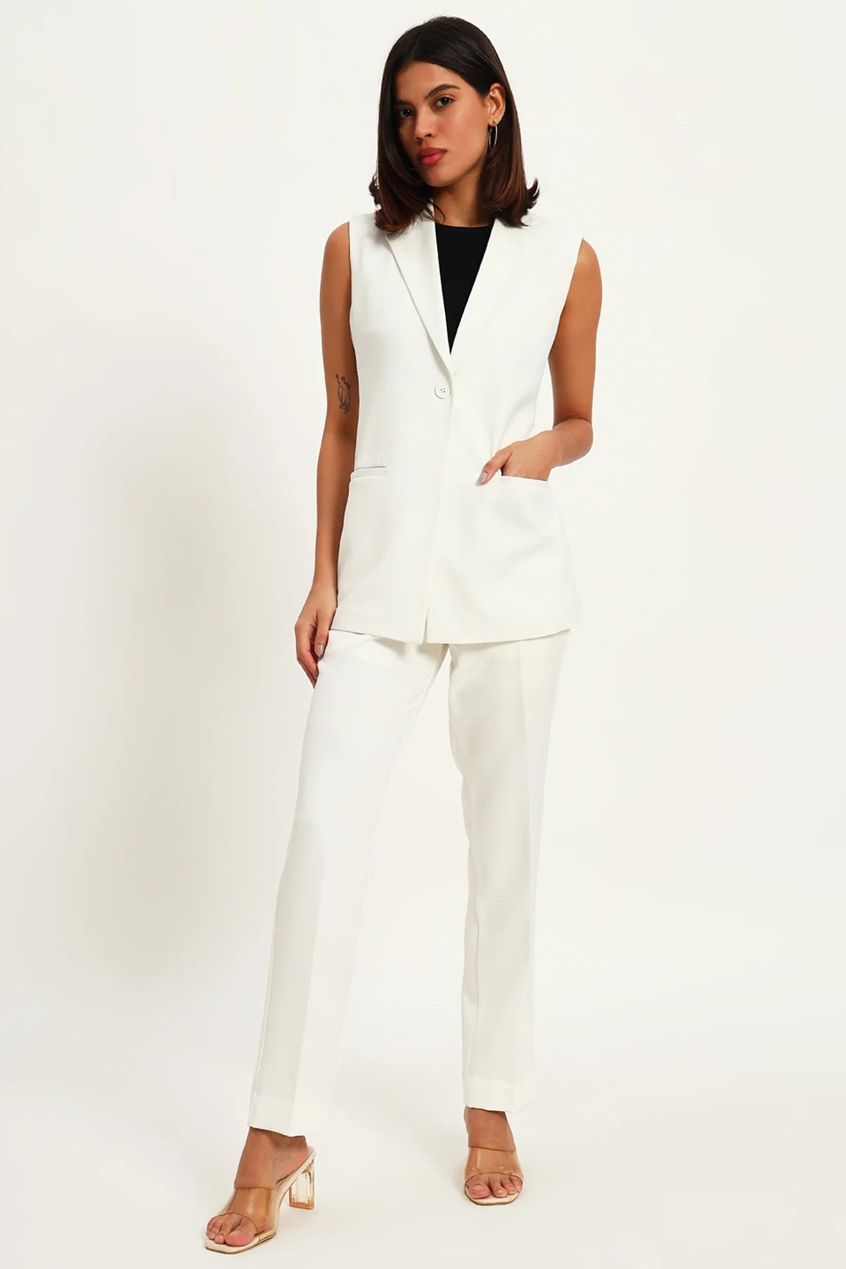 Signature Blazer Co-ord Set, Ivory