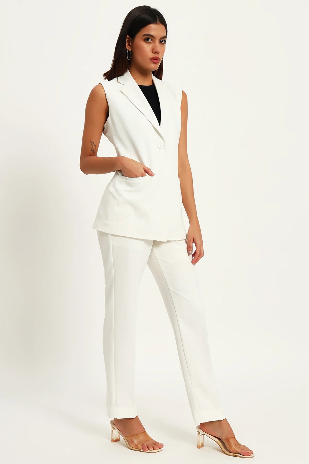Signature Blazer Co-ord Set, Ivory