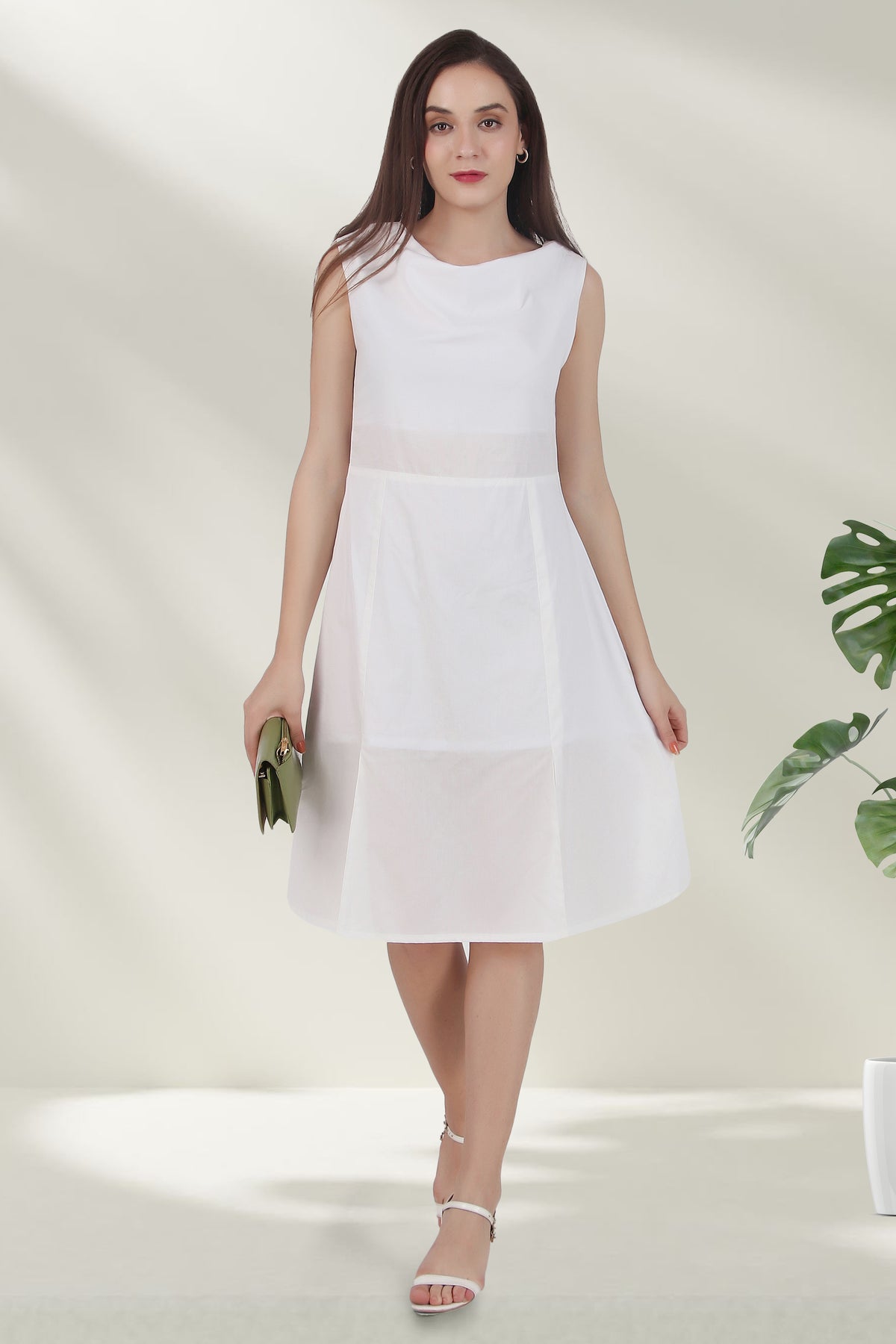 Luminous Aura Poplin Dress