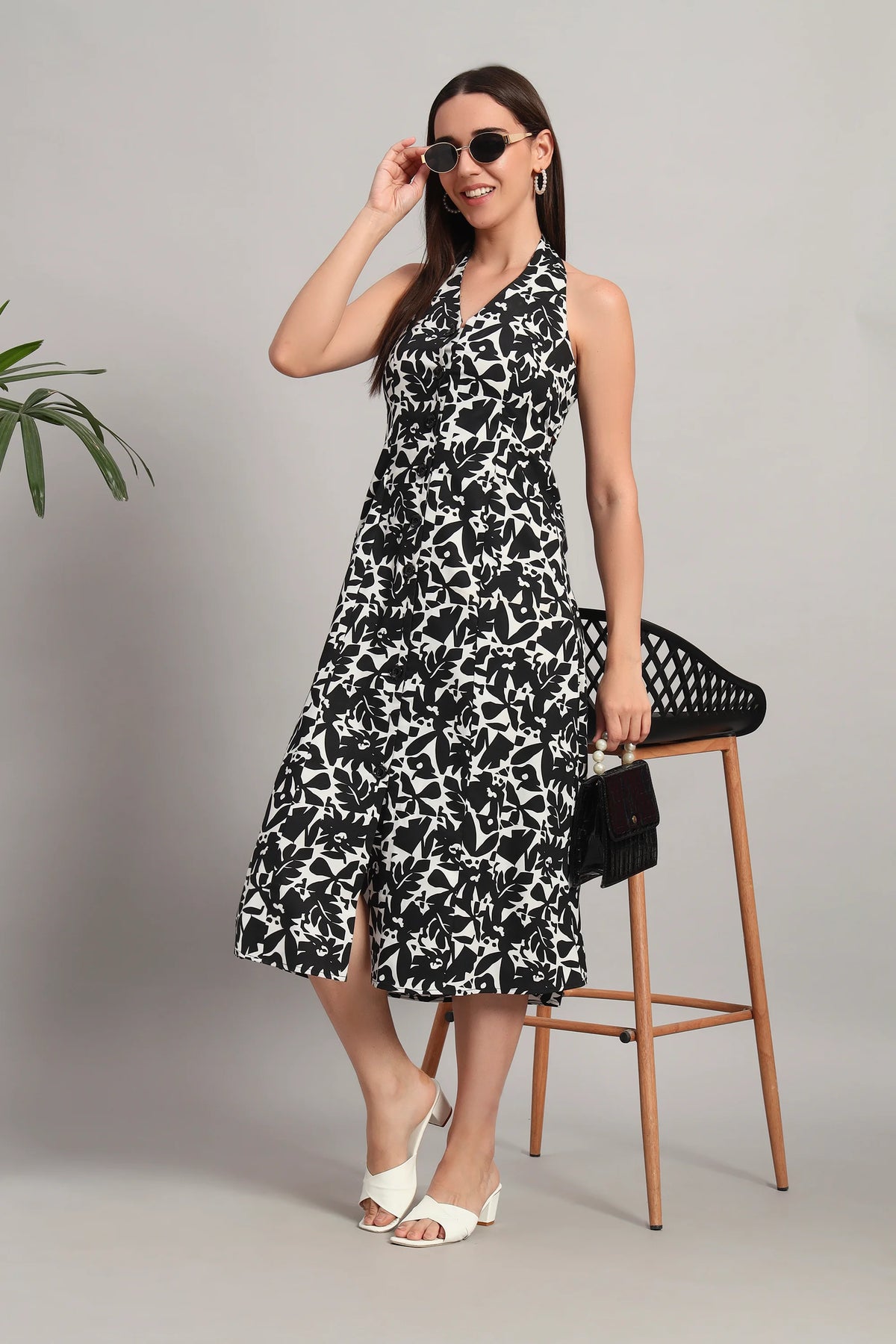 The Back-Tie Bloom, Black Dress