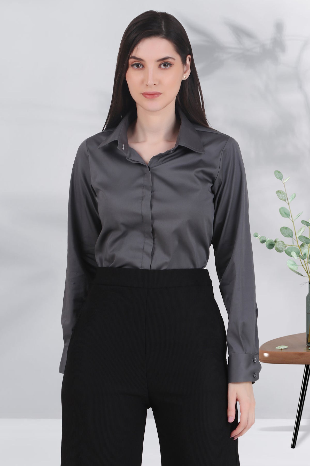 Essential Formal Shirt, Dark Gray