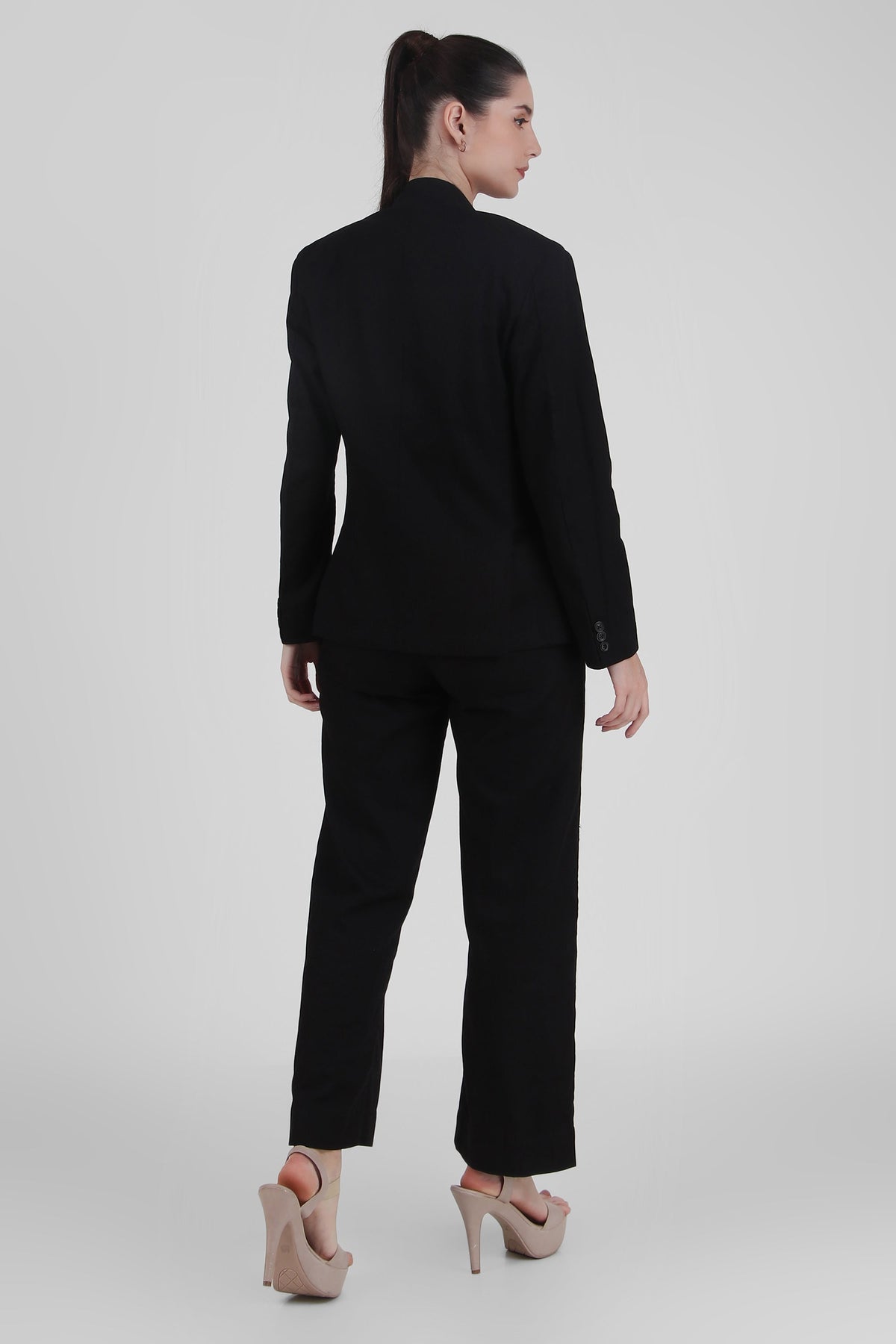 Linen Trio : 3 Piece Suit Set Waistcoat, Blazer, Pant in Black