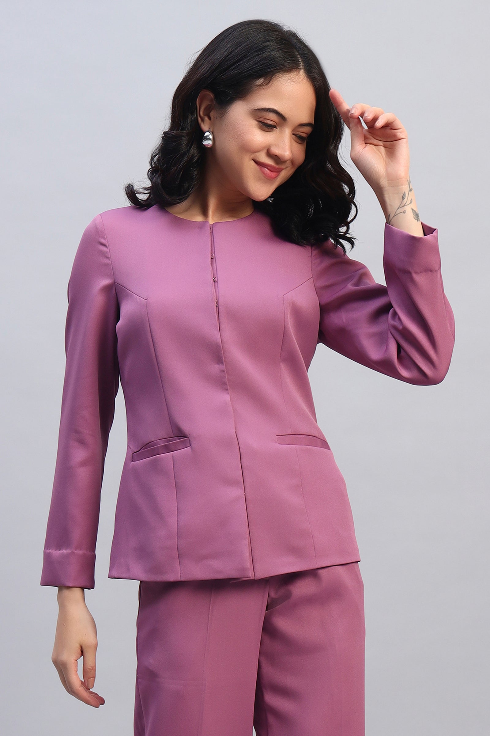 The 9-to-9 Shacket Set – Mauve