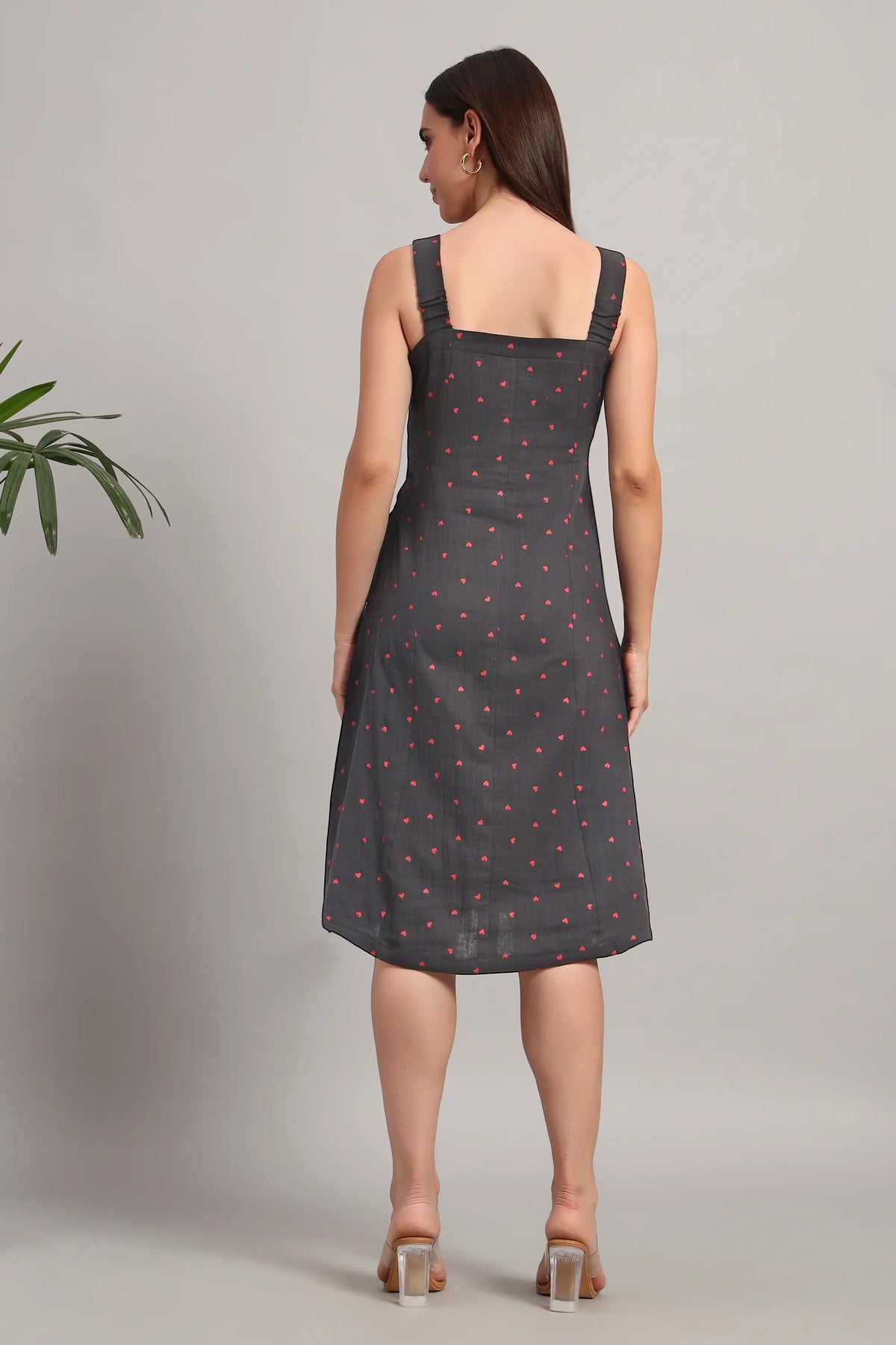 Berryhearts, Dark Grey Midi Dress