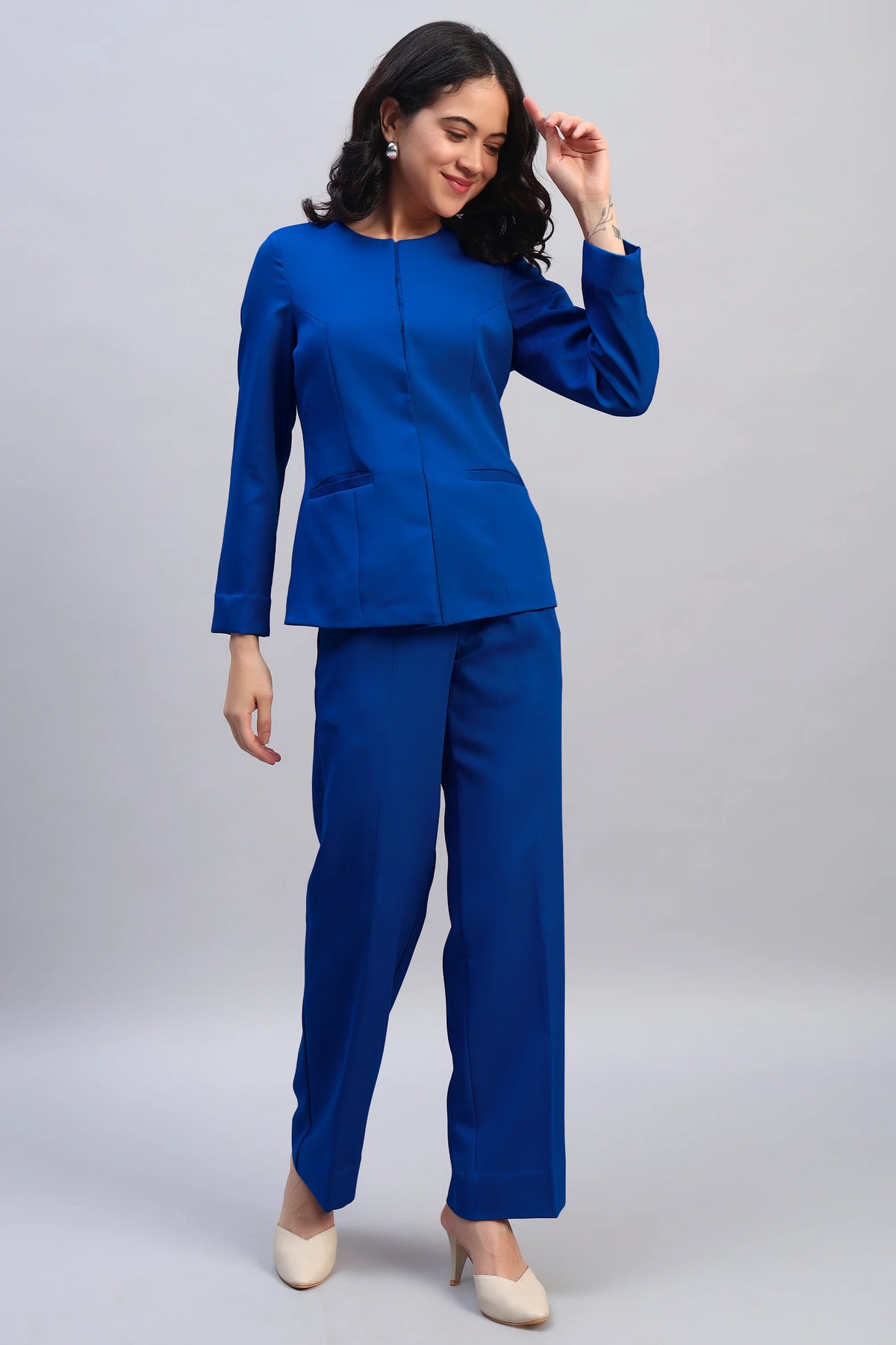 The 9-to-9 Shacket Set, Blue