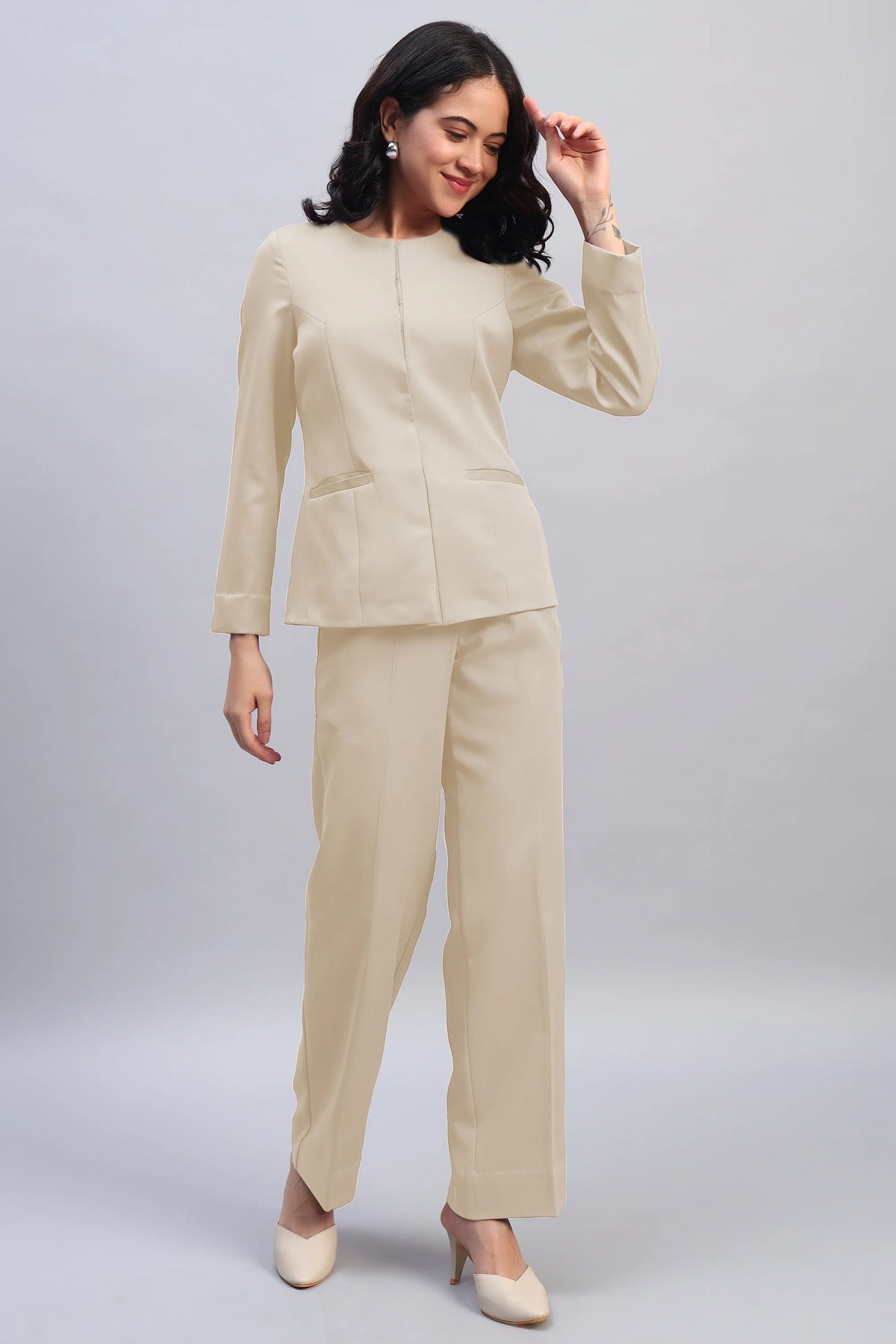 The 9-to-9 Shacket Set, Sand