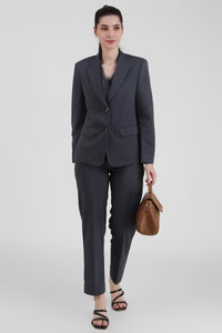 Power 3-Piece Suit Set – Bluish Grey (Blazer, Waistcoat & Trousers)