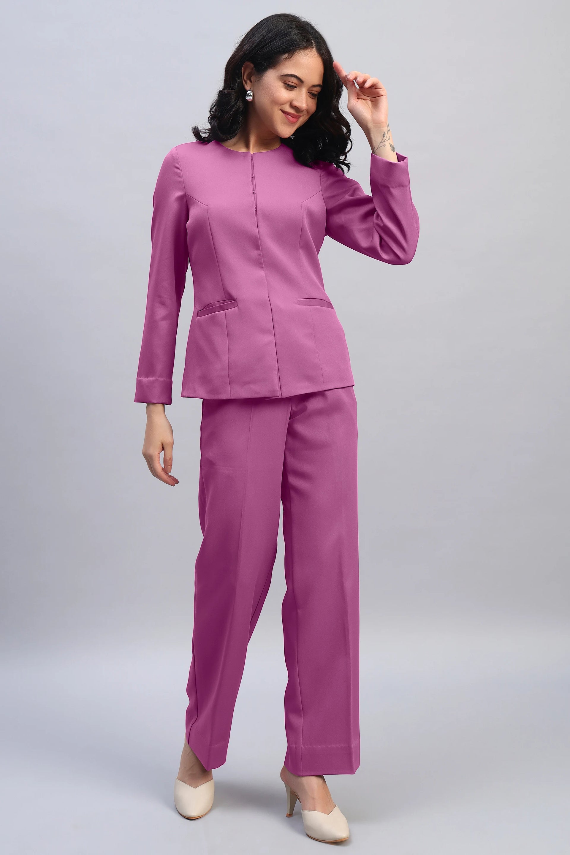 The 9-to-9 Shacket Set – Mauve