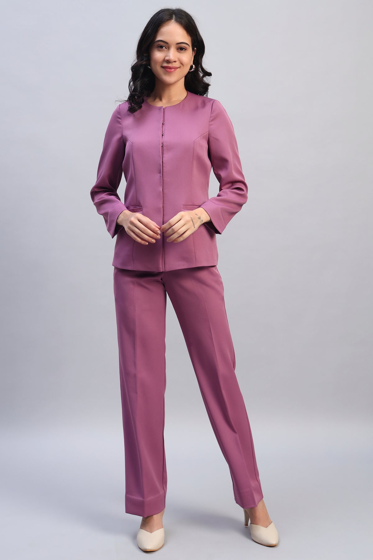 The 9-to-9 Shacket Set, Mauve
