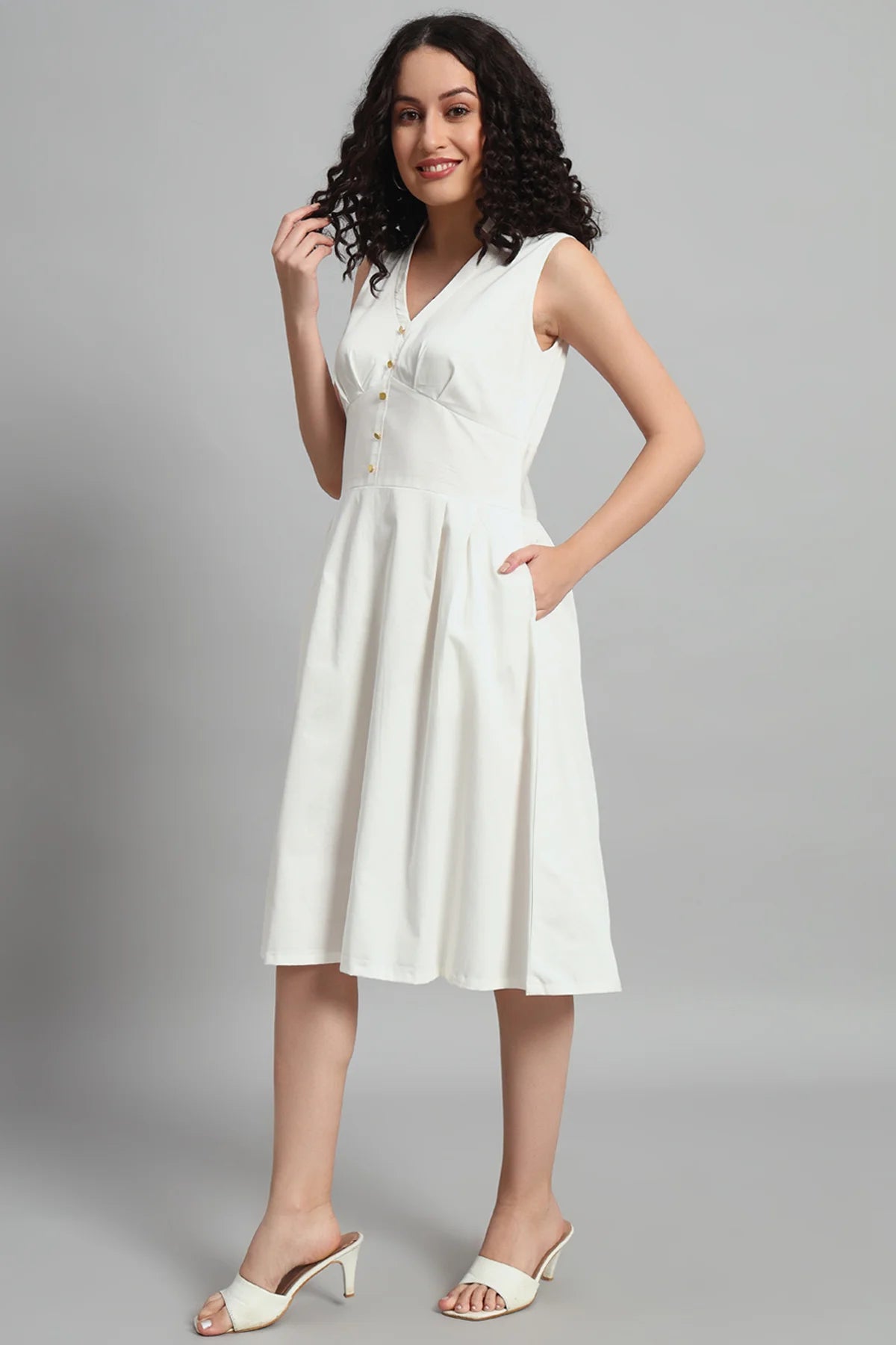 Panelled Perfection Dress, Ivory