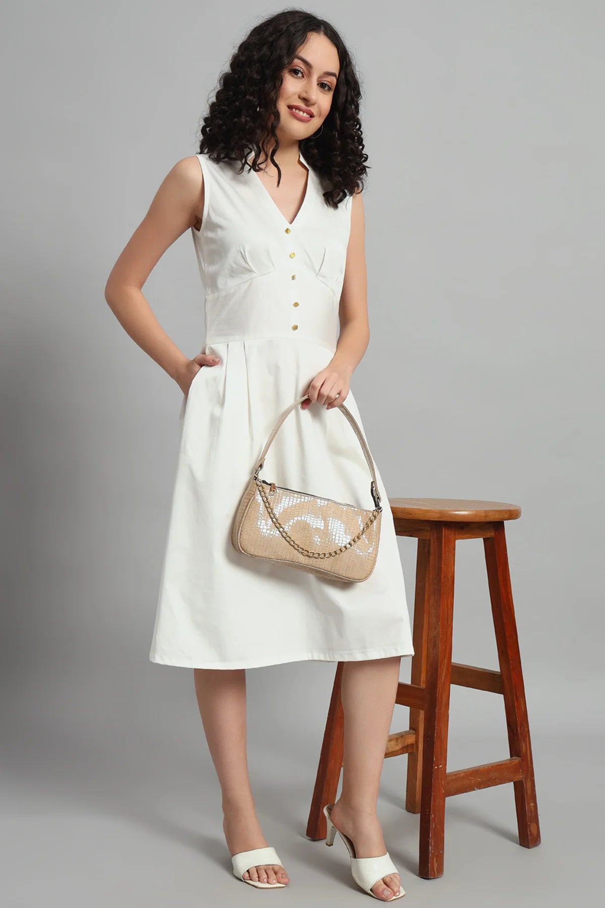 Panelled Perfection Dress, Ivory