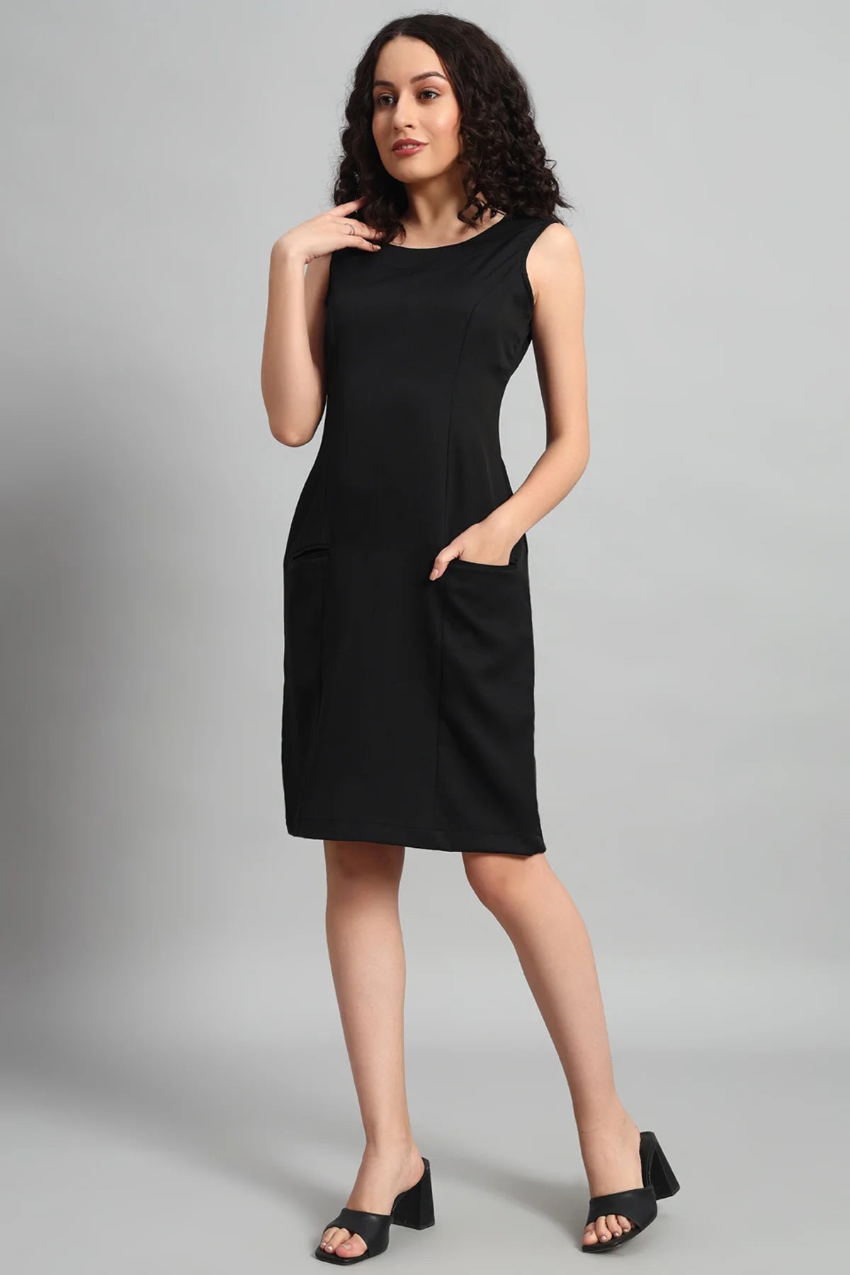 Seamless Shift Dress, Black