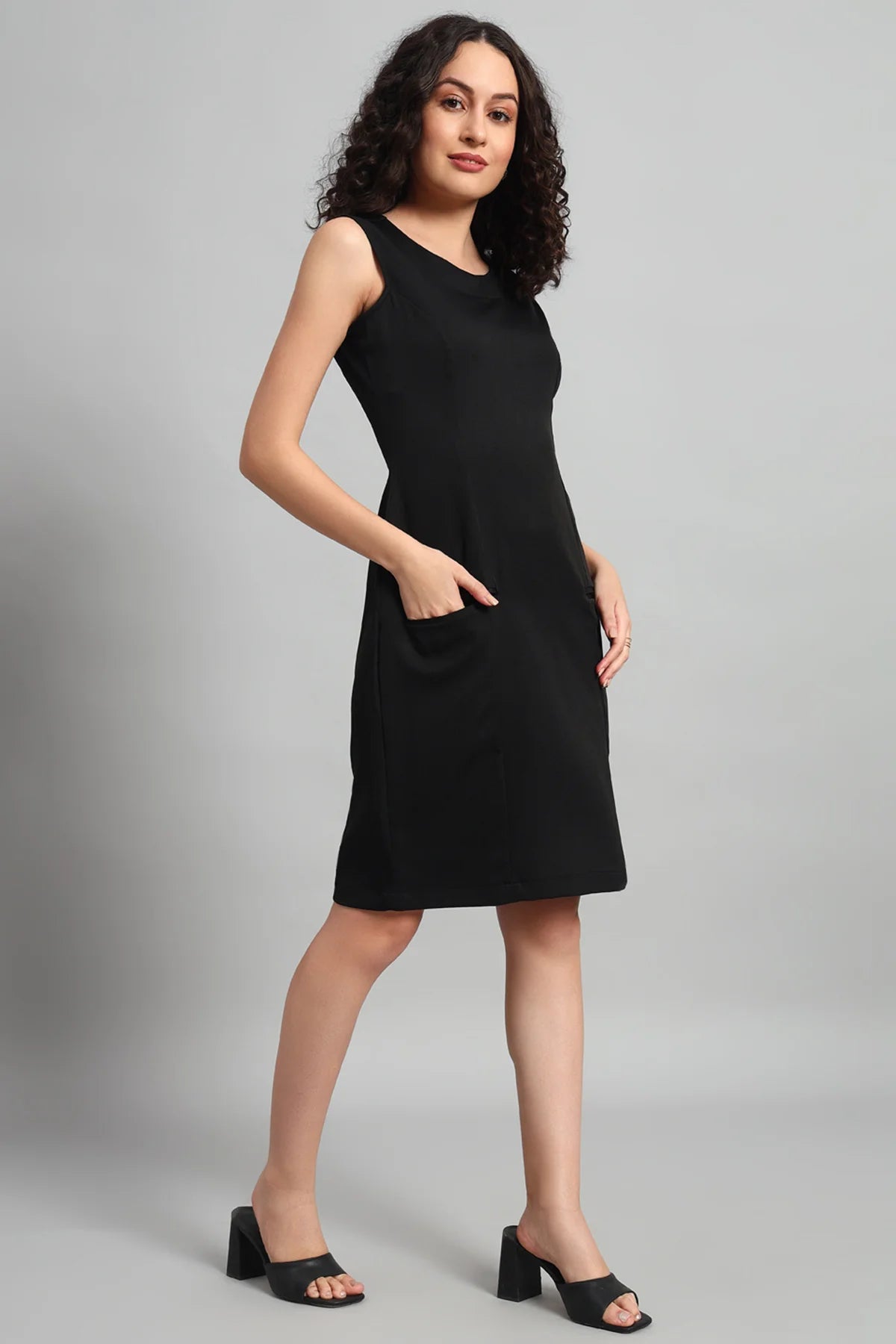 Seamless Shift Dress, Black