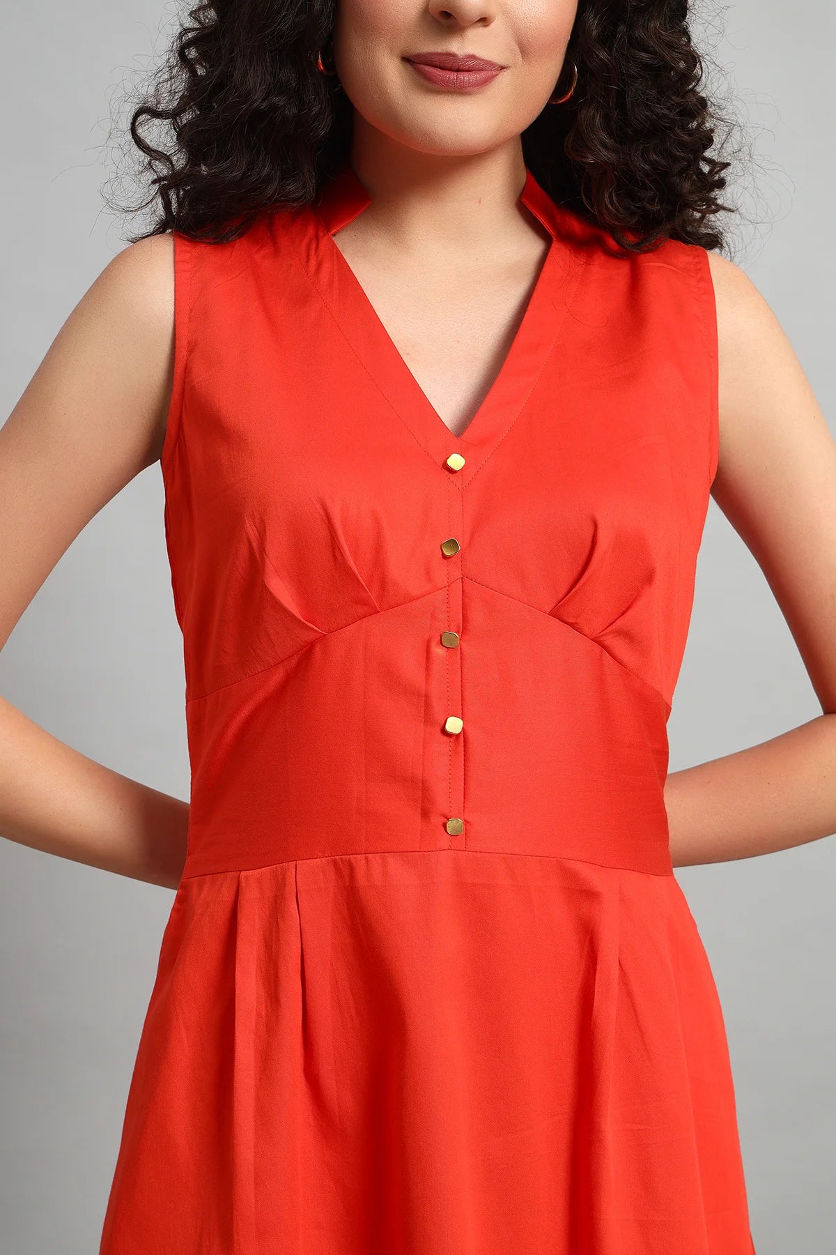 Panelled Perfection Dress, Tangerine