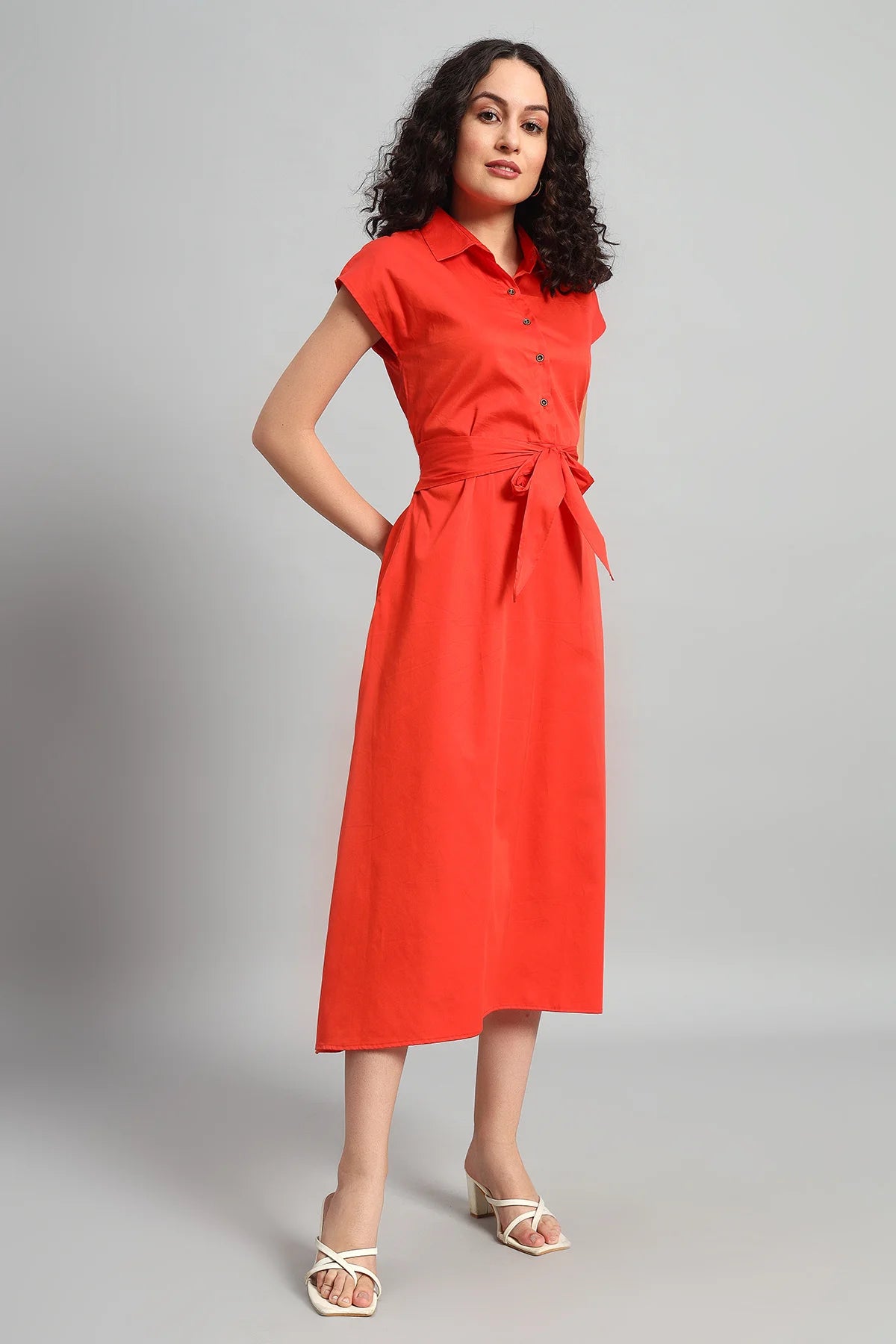 The City Chic Shirt Dress, Tangerian