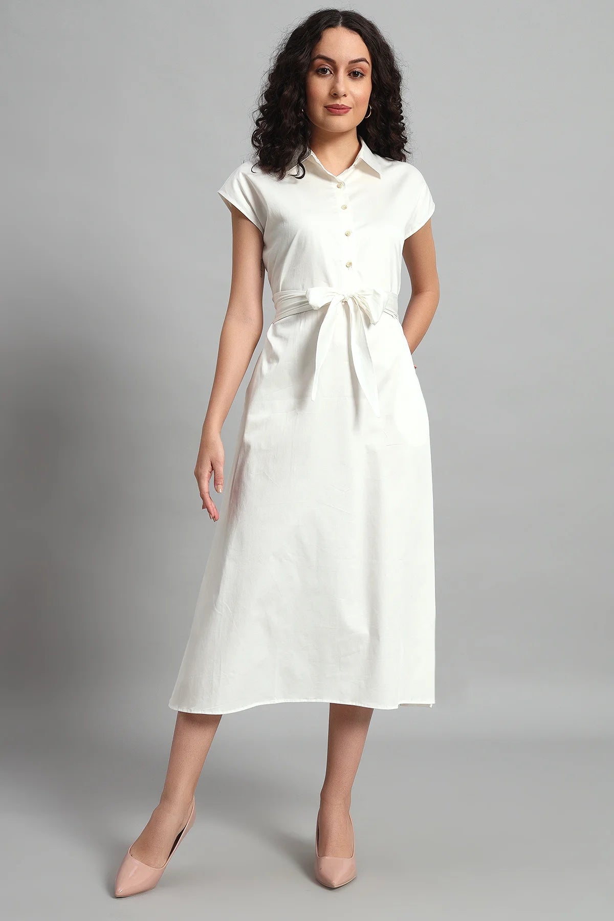 The City Chic Shirt Dress, Ivory