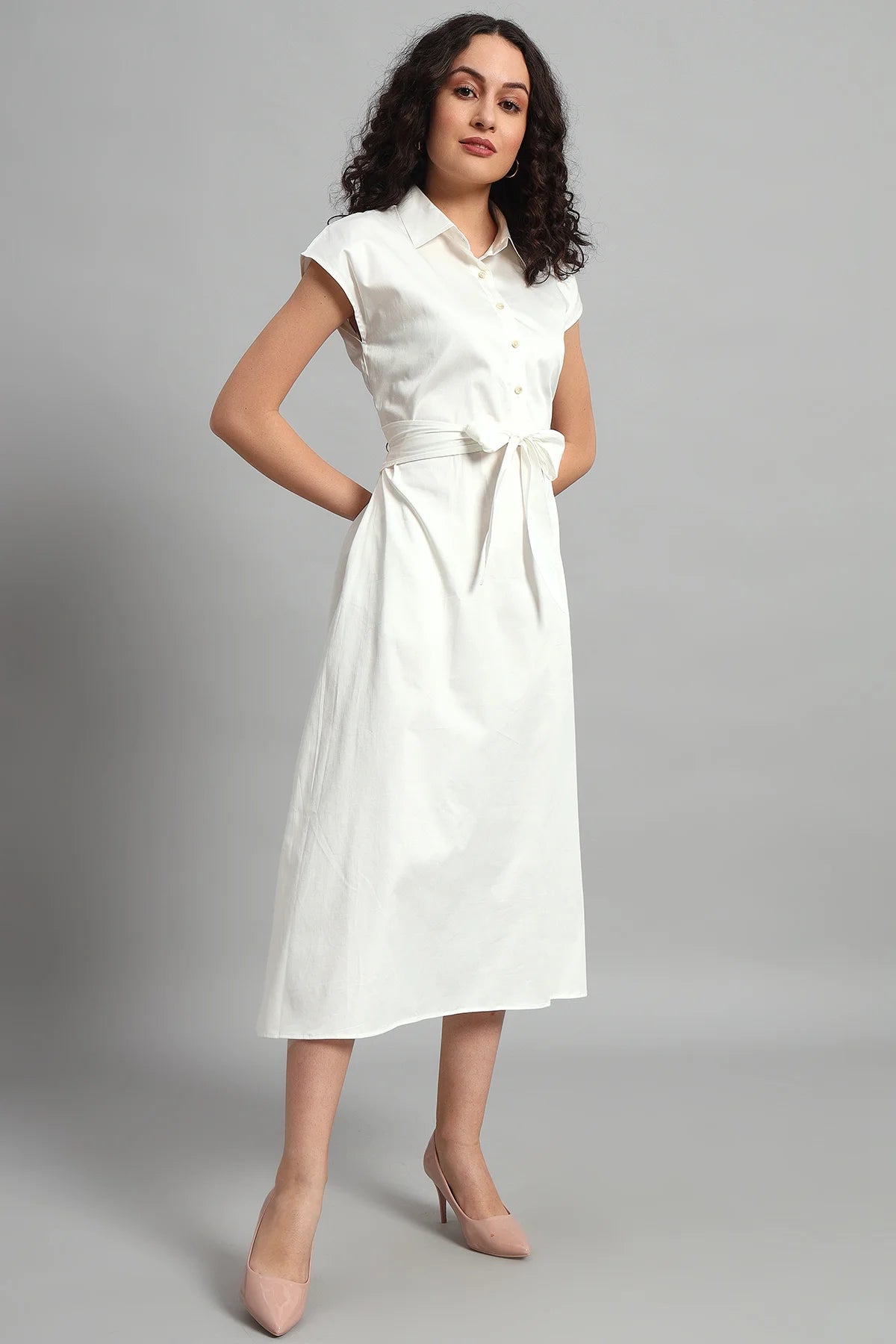 The City Chic Shirt Dress, Ivory