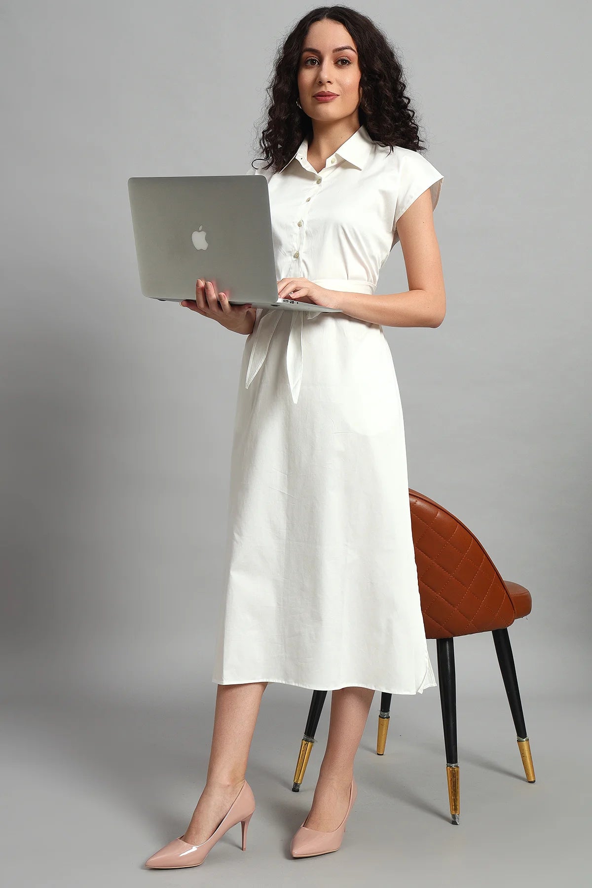 The City Chic Shirt Dress, Ivory