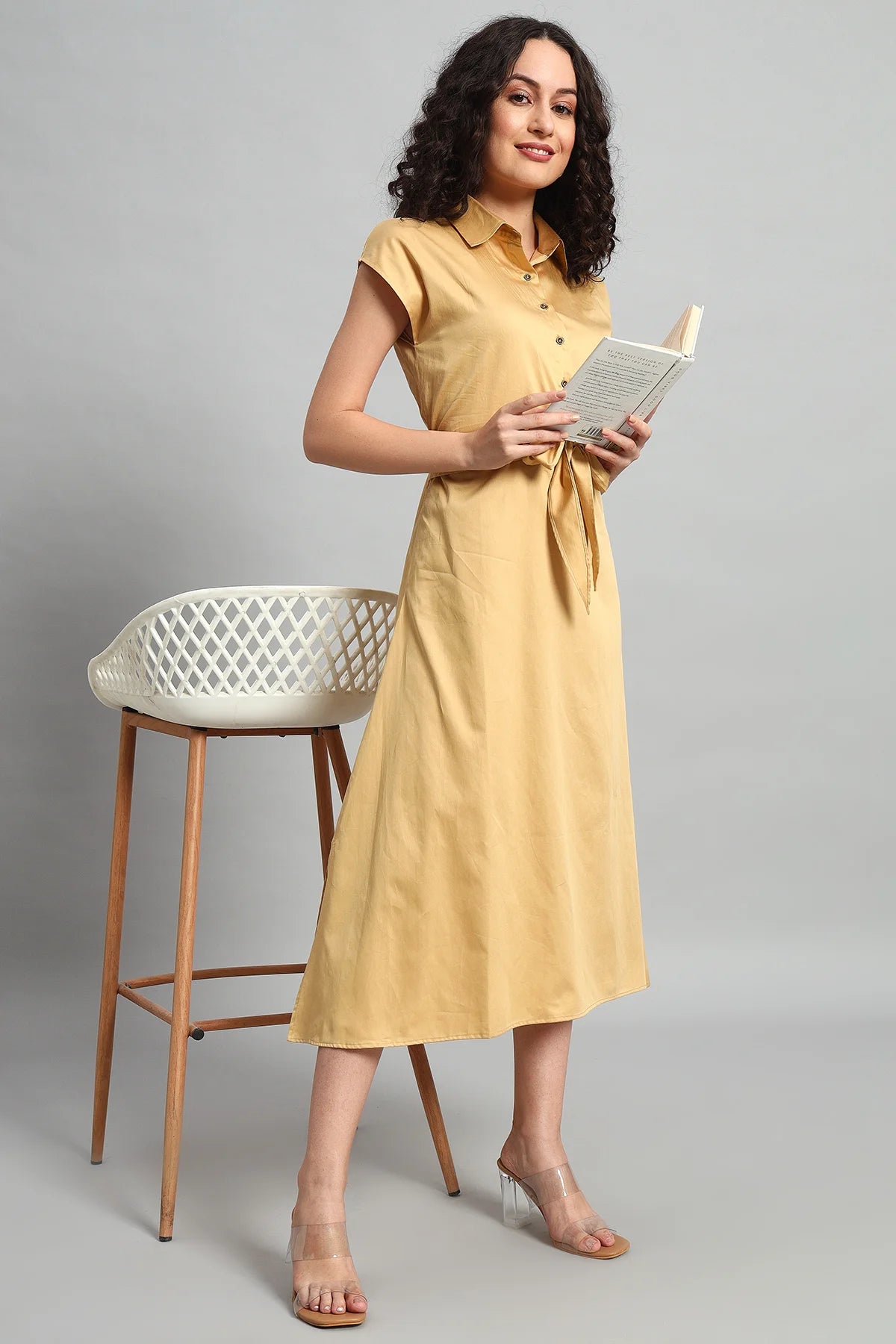 The City Chic Shirt Dress, Beige