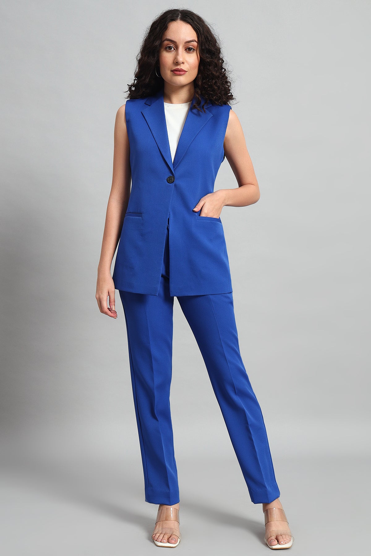 Signature Blazer Co-ord Set, Blue