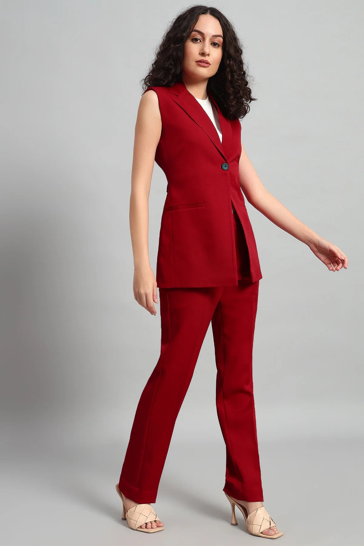 Signature Blazer Co-ord Set, Red