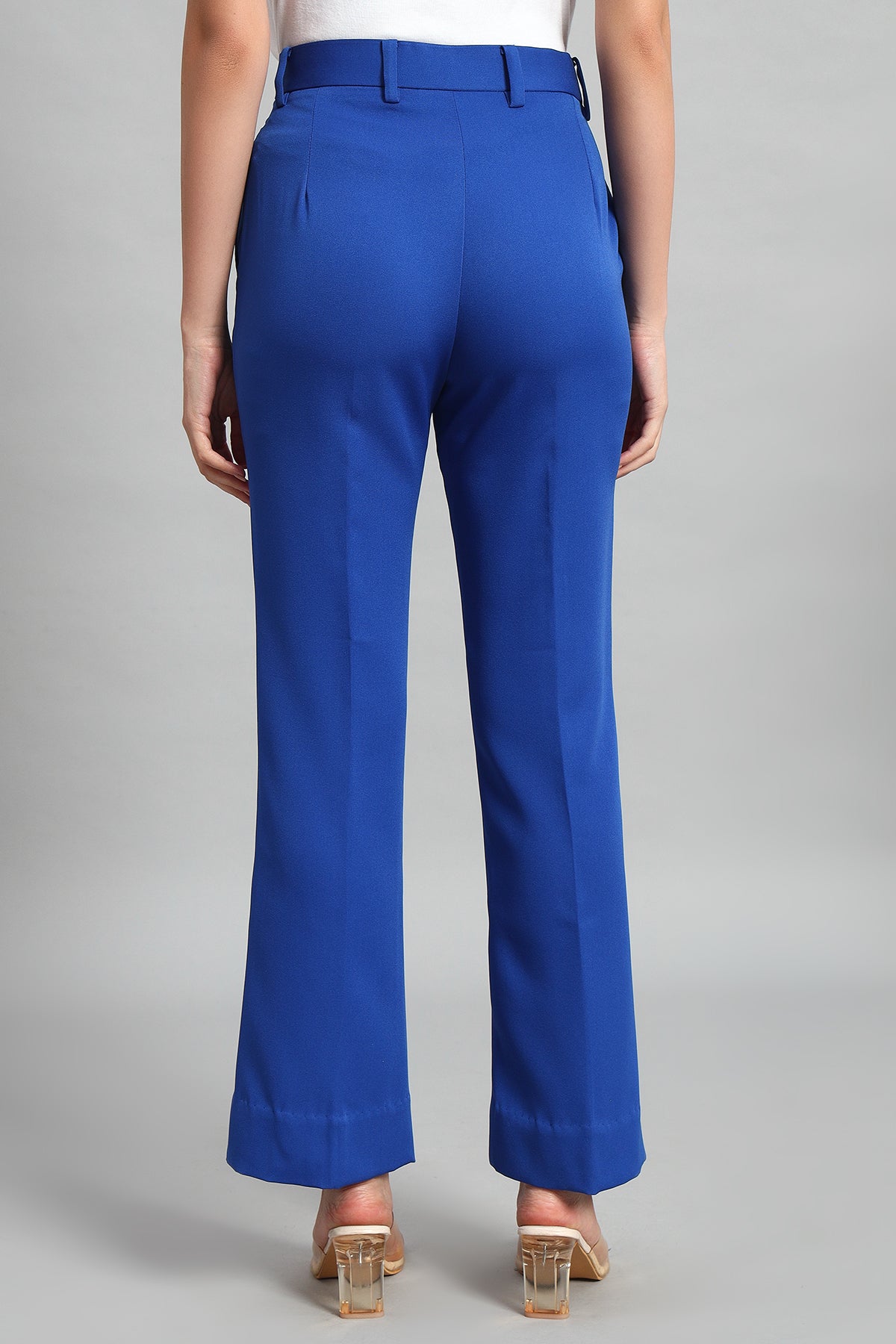 Flared Bootcut Trousers, Blue