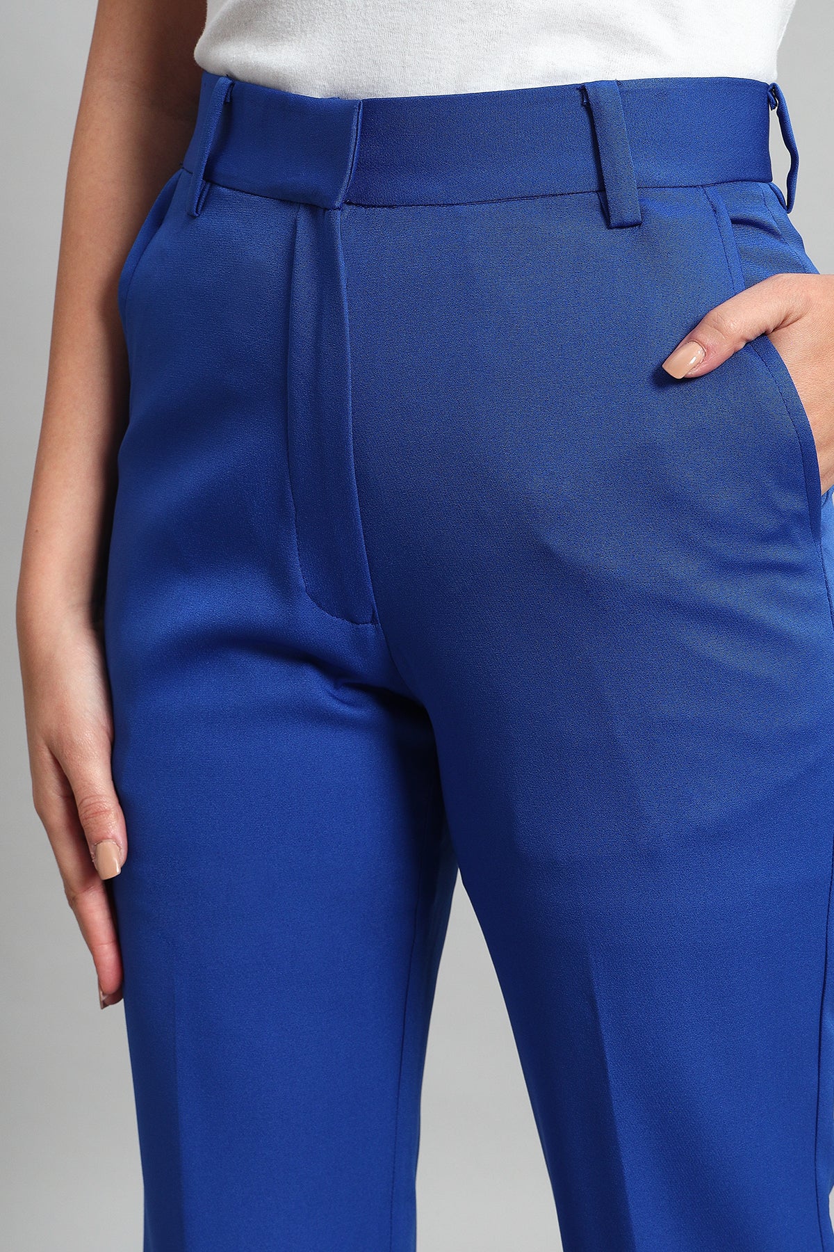 Flared Bootcut Trousers, Blue