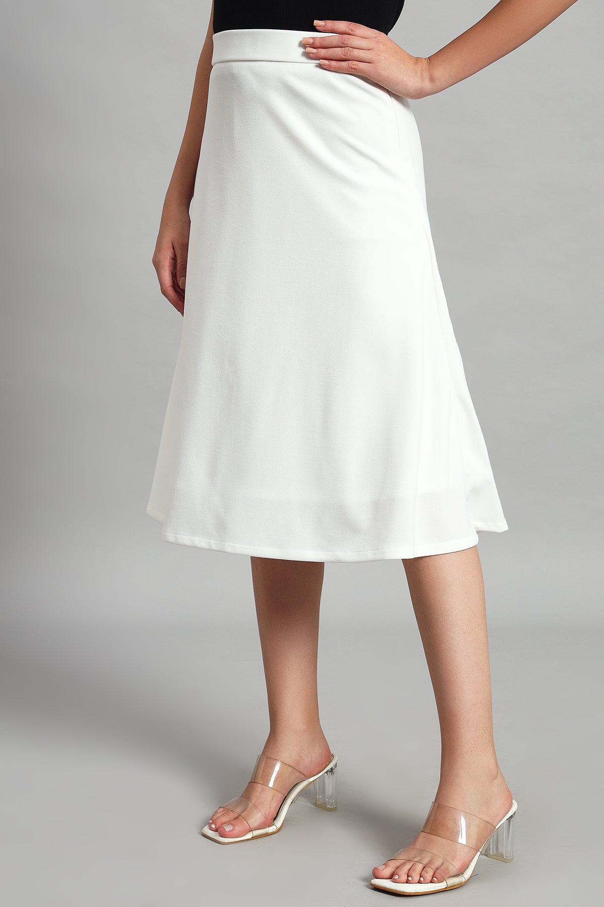 Ivory Elegance A-line Skirt