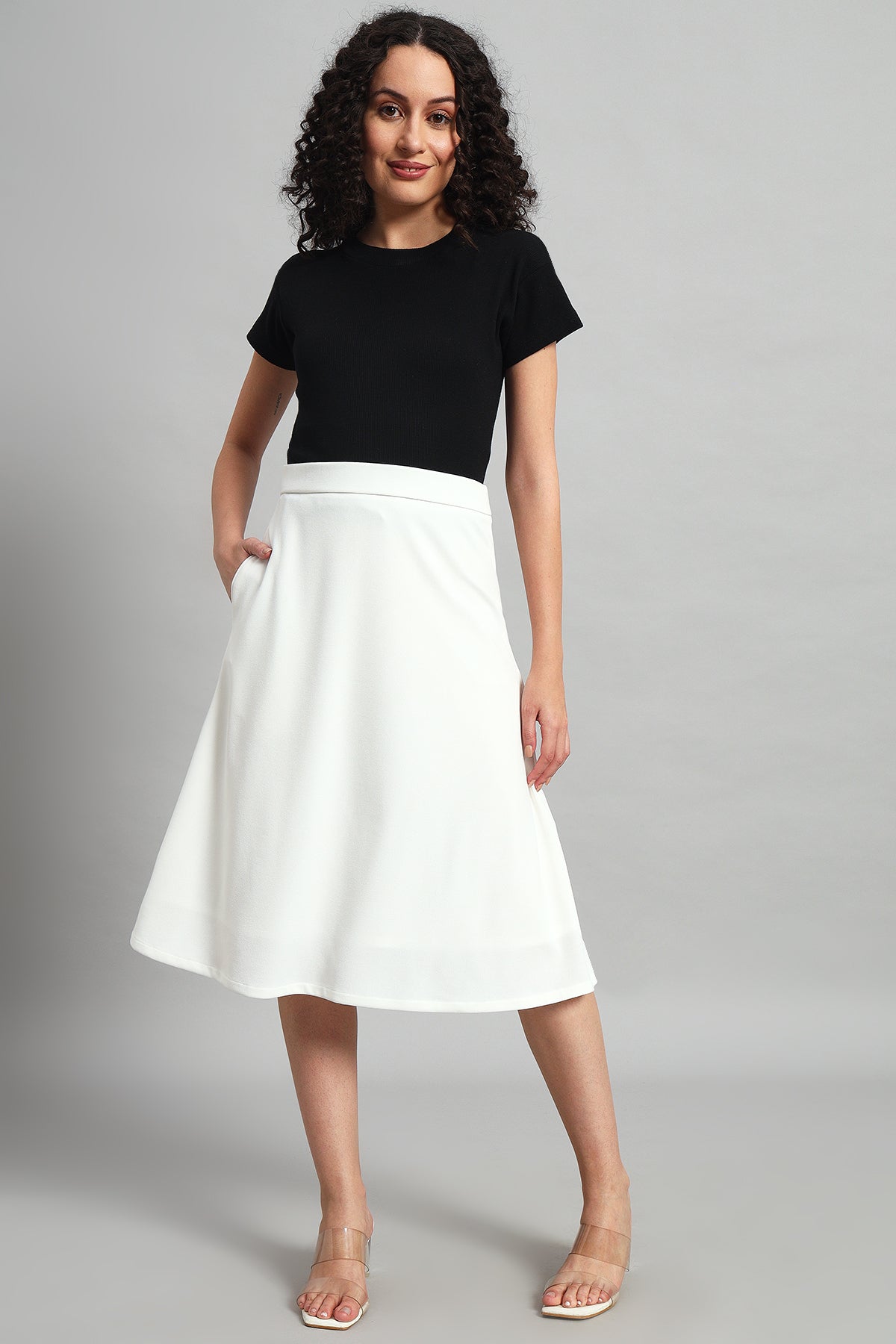 Ivory Elegance A-line Skirt