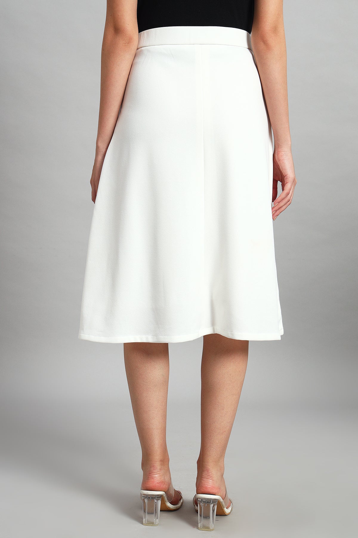 Ivory Elegance A-line Skirt