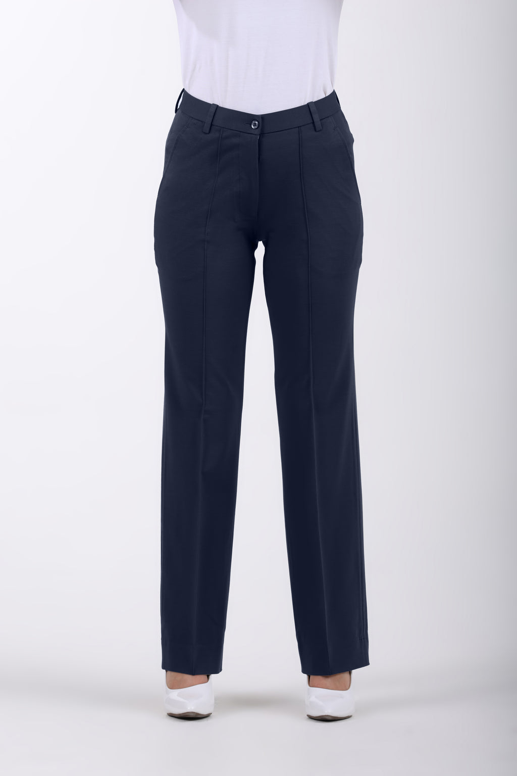 Limitless Core™ Pintuck Straight Fit Pants – Navy Blue