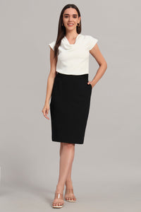 Fusion Midi Dress – Black and White