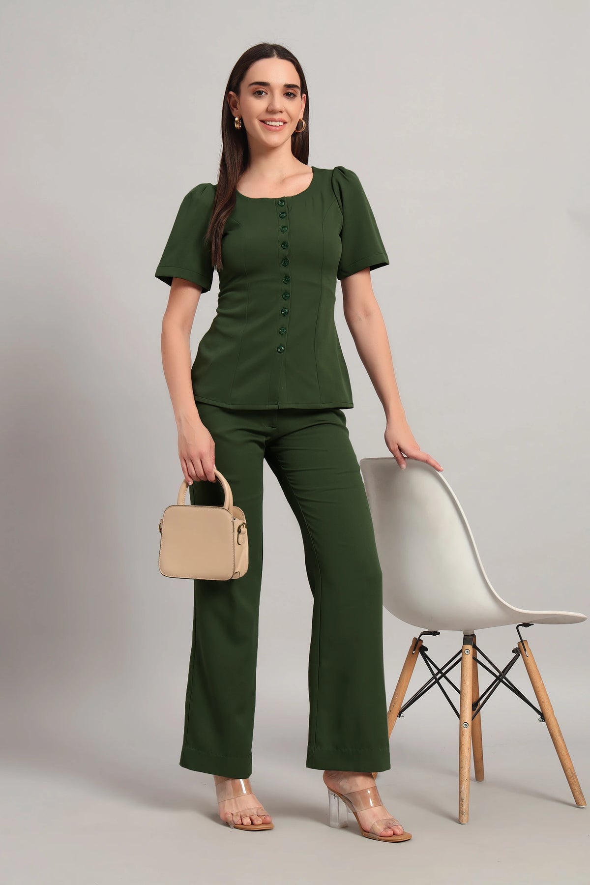 Ease Mode Co-ord, Olive Green