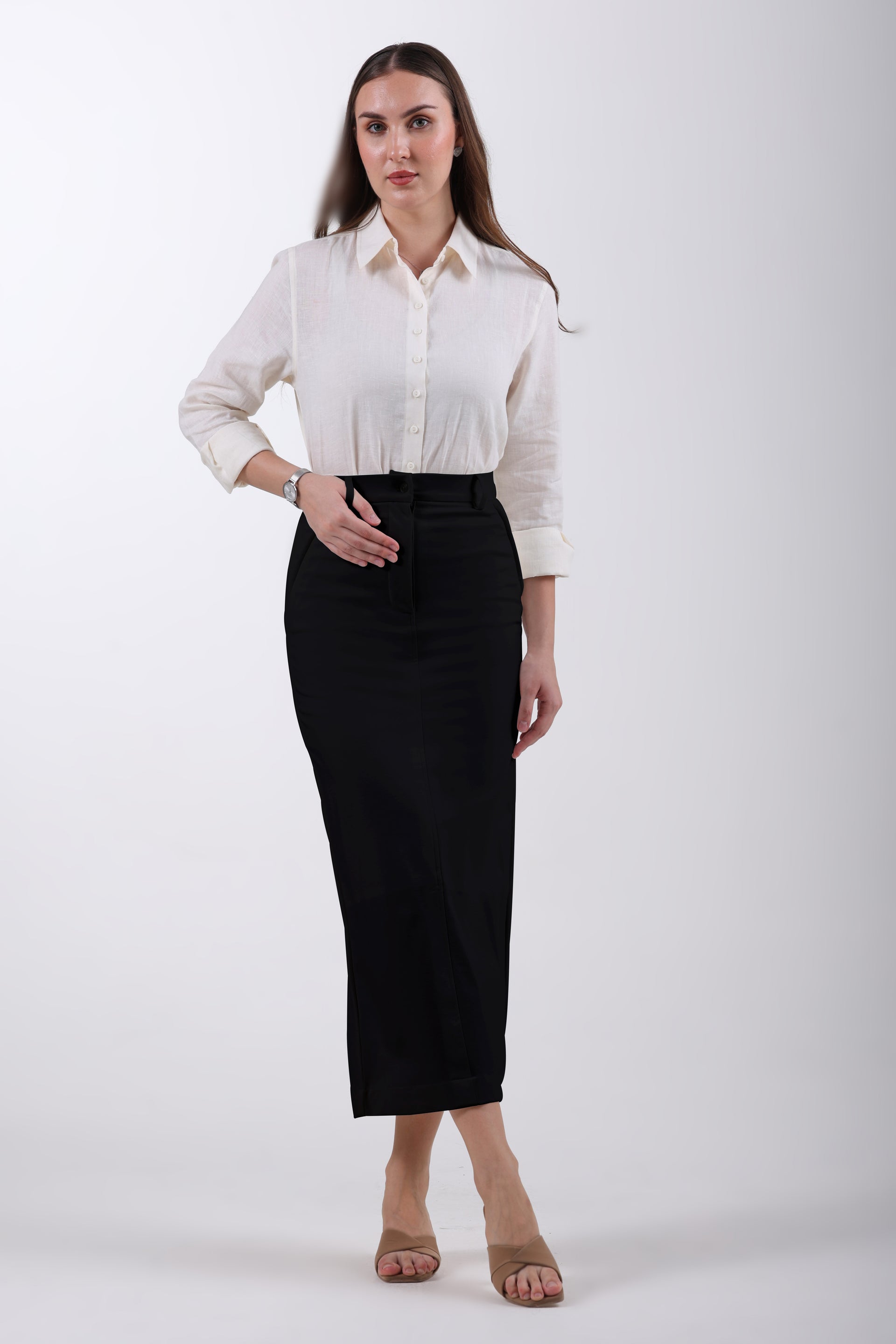 Limitless Core™ Long Pencil Skirt – Black