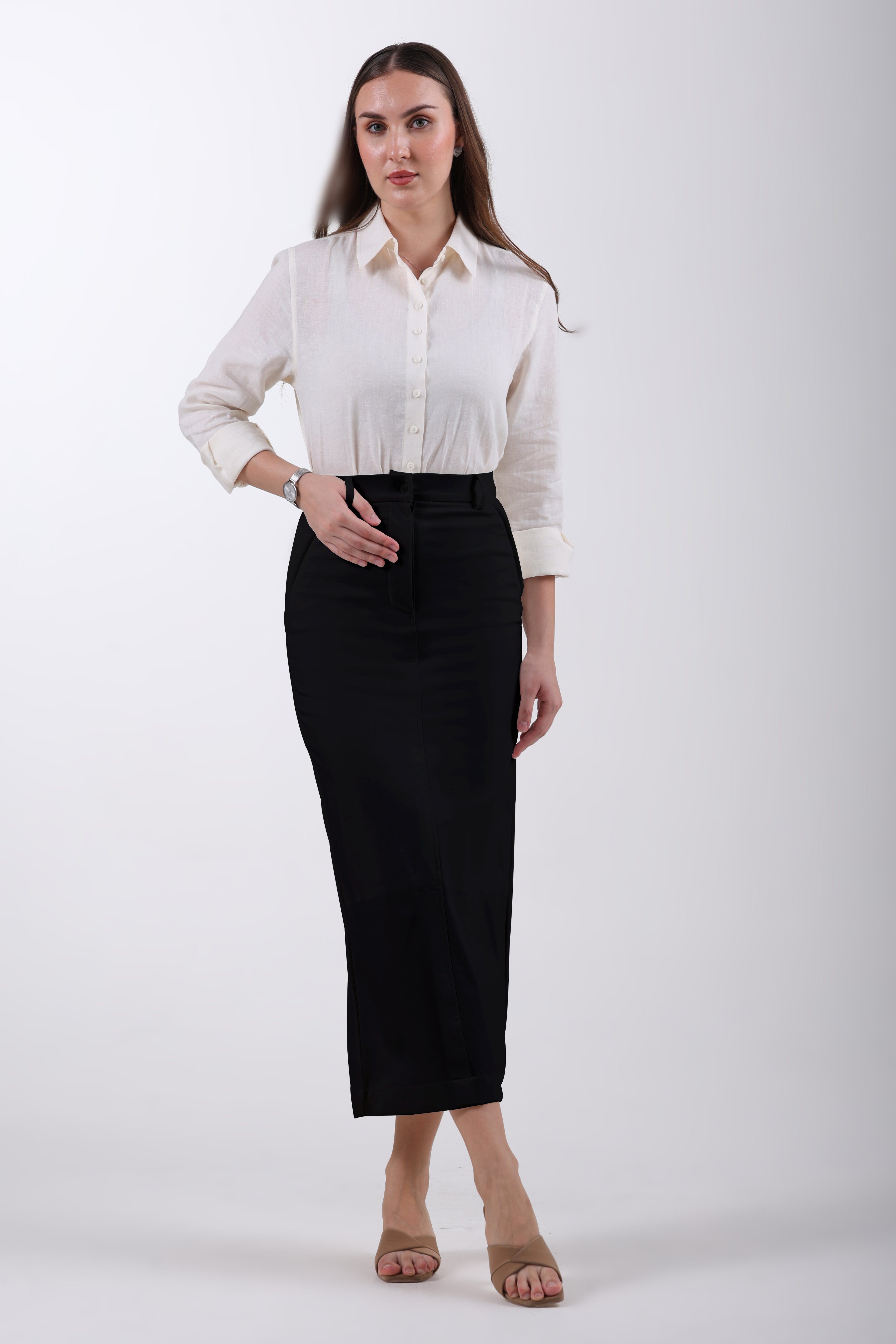 Limitless Core™ Long Pencil Skirt – Black