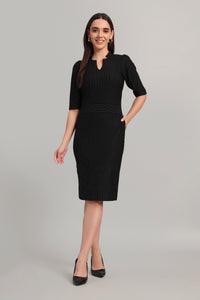 Boss Moves Only Dress – Black Pinstripe