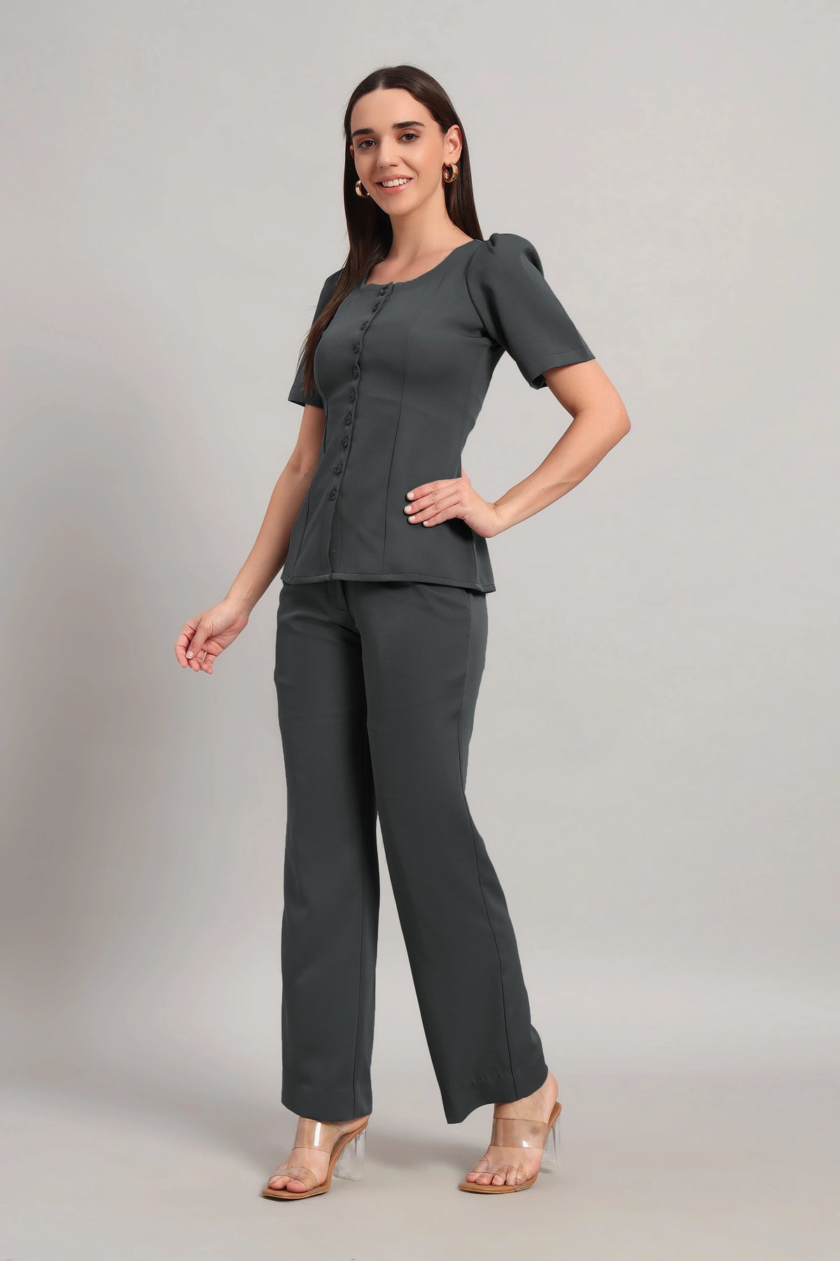 Ease Mode Co-ord, Bluish Gray