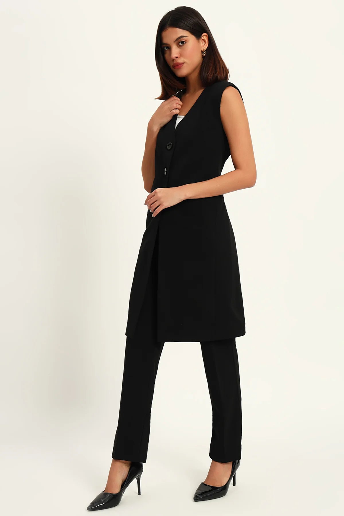 Majestic Longline Blazer Duo, Black