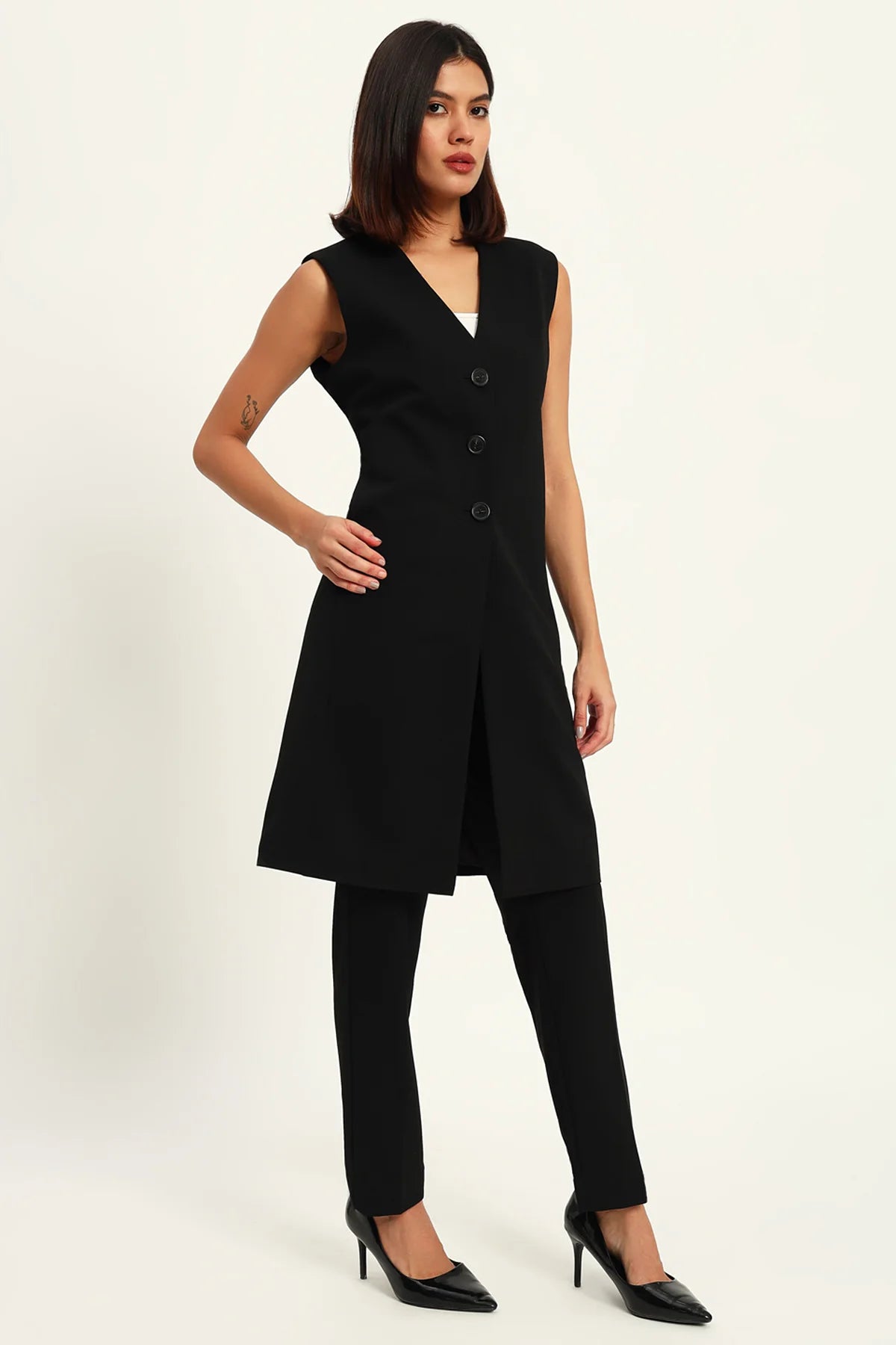 Majestic Longline Blazer Duo, Black