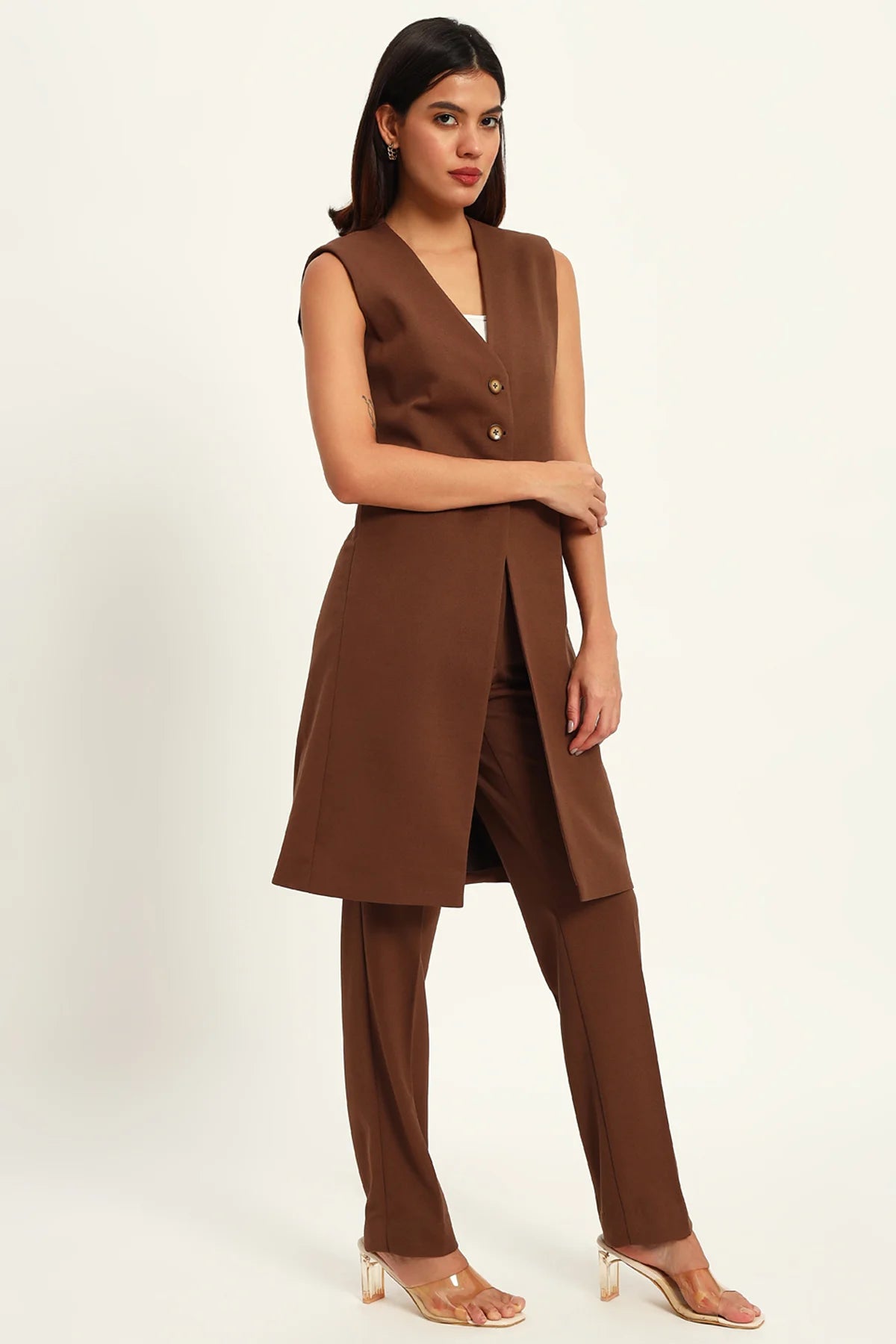 Majestic Longline Blazer Duo, Brown