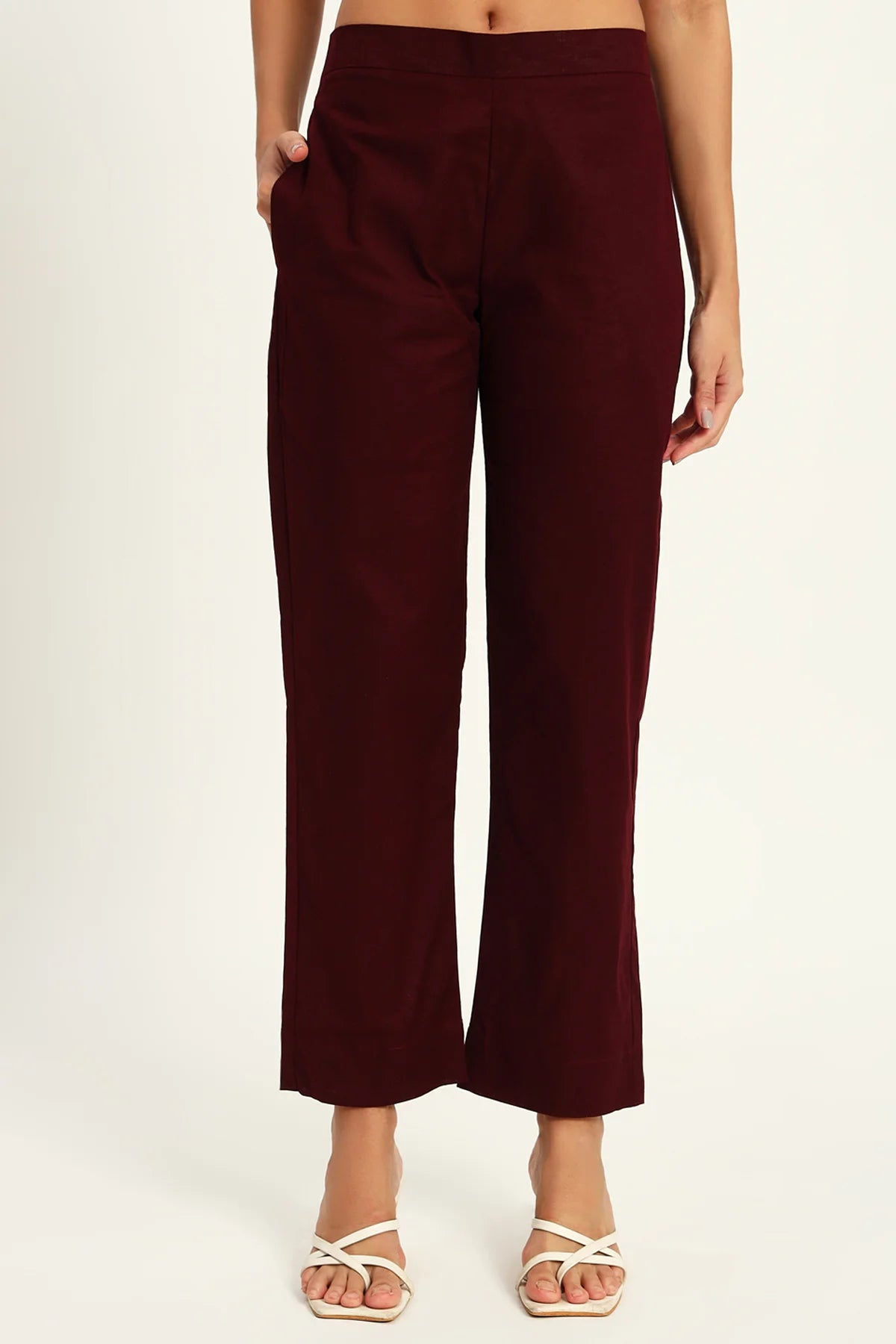 Signature Lapel Kurta Pant Set, Wine