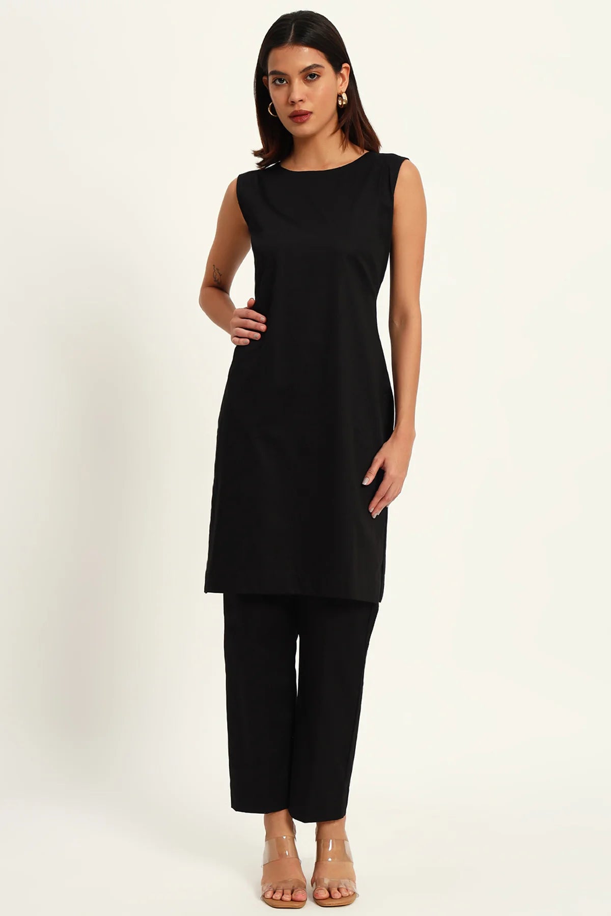 Workday Kurta Set, Black