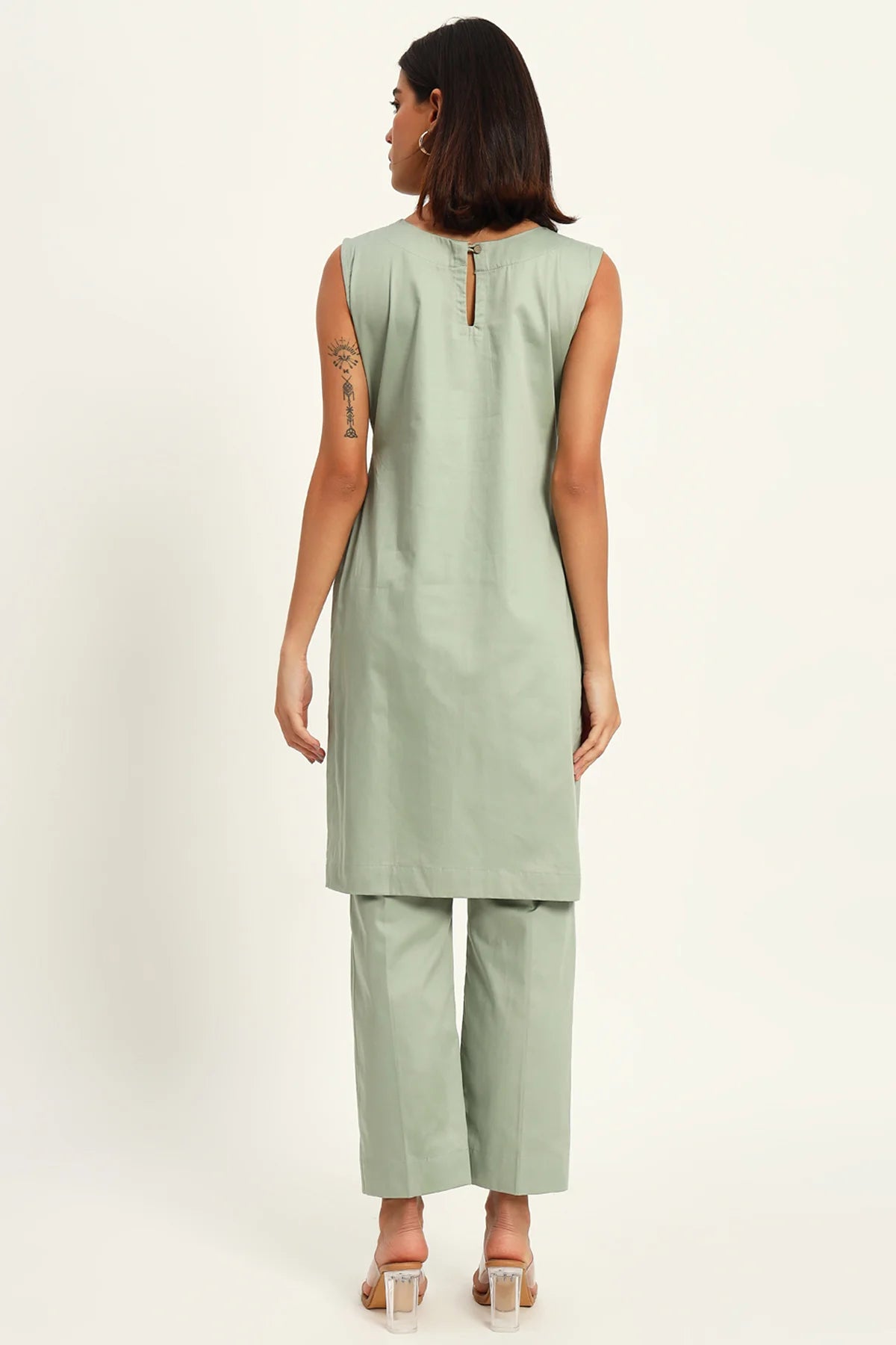 Workday Kurta Set, Tea Green