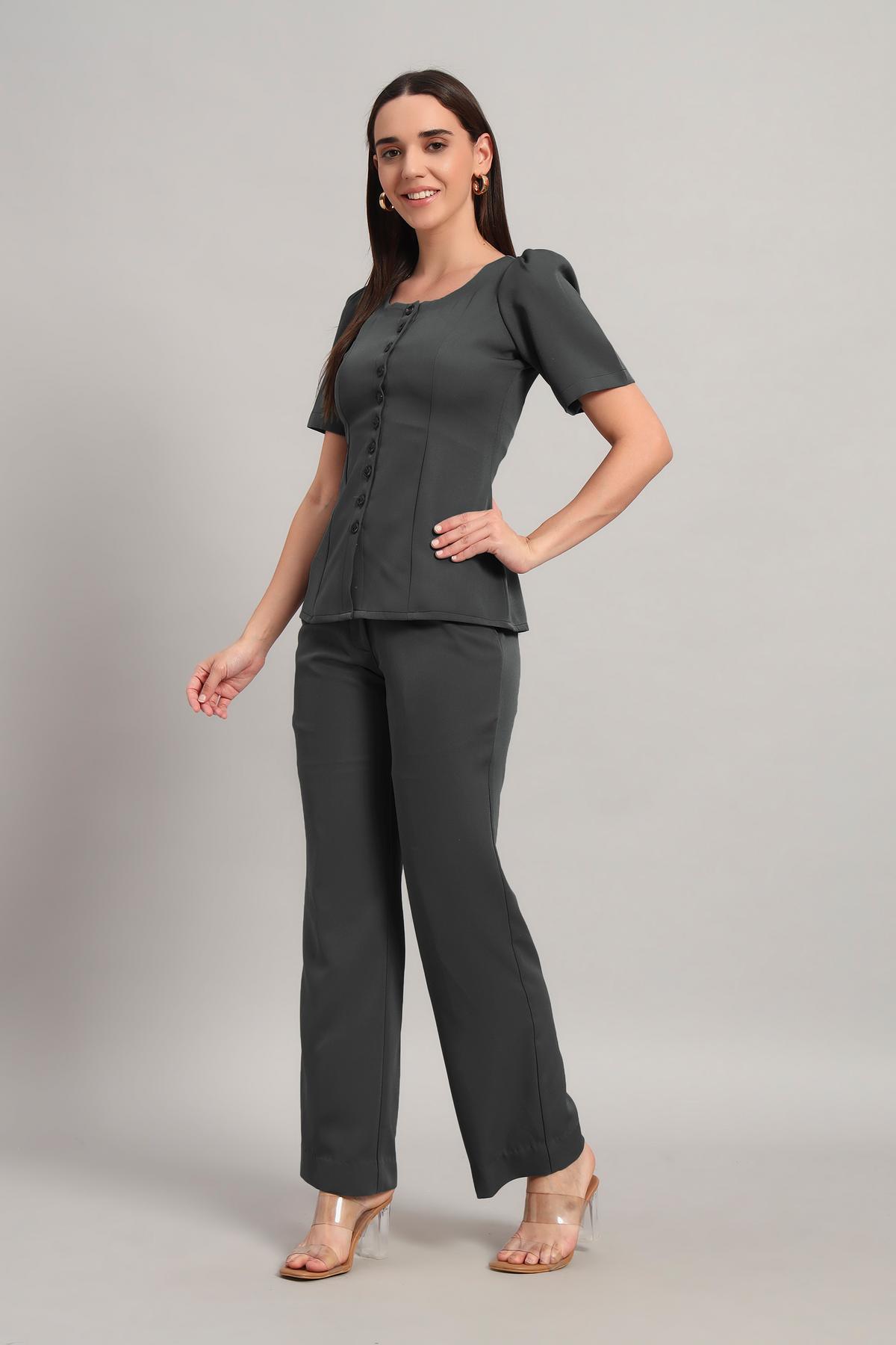 Ease Mode Co-ord, Bluish Gray