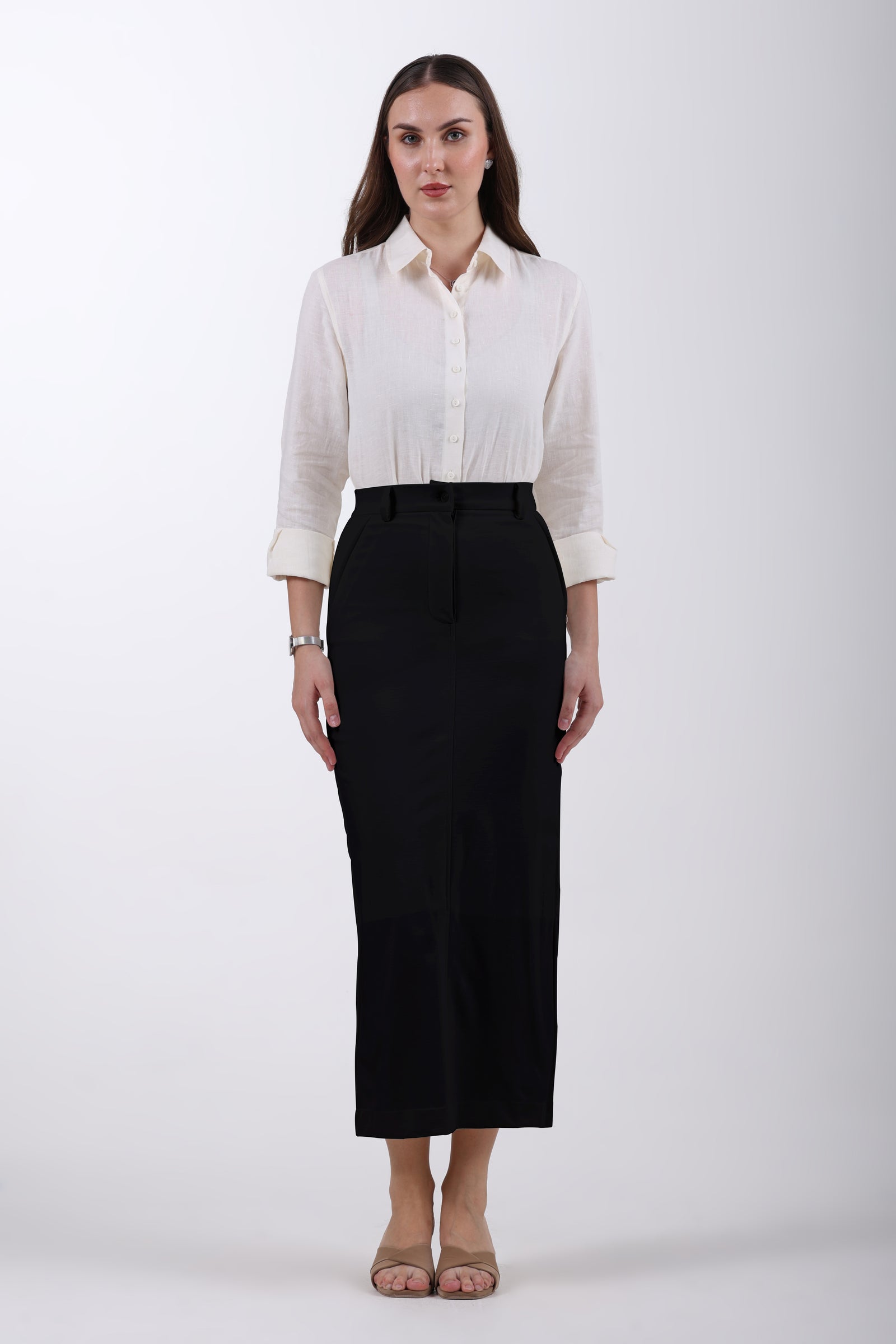 Limitless Core™ Long Pencil Skirt – Black
