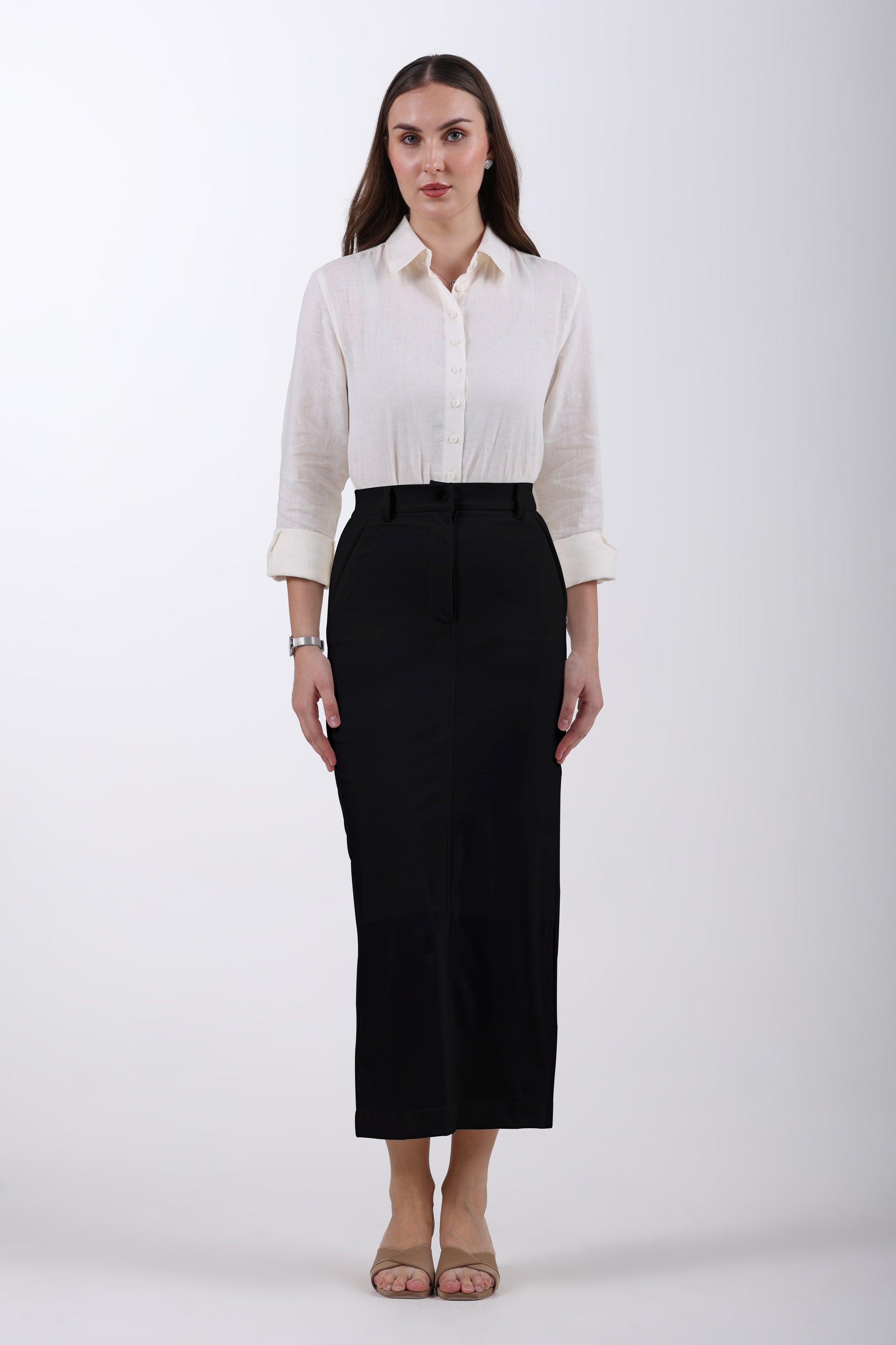 Limitless Core™ Long Pencil Skirt – Black