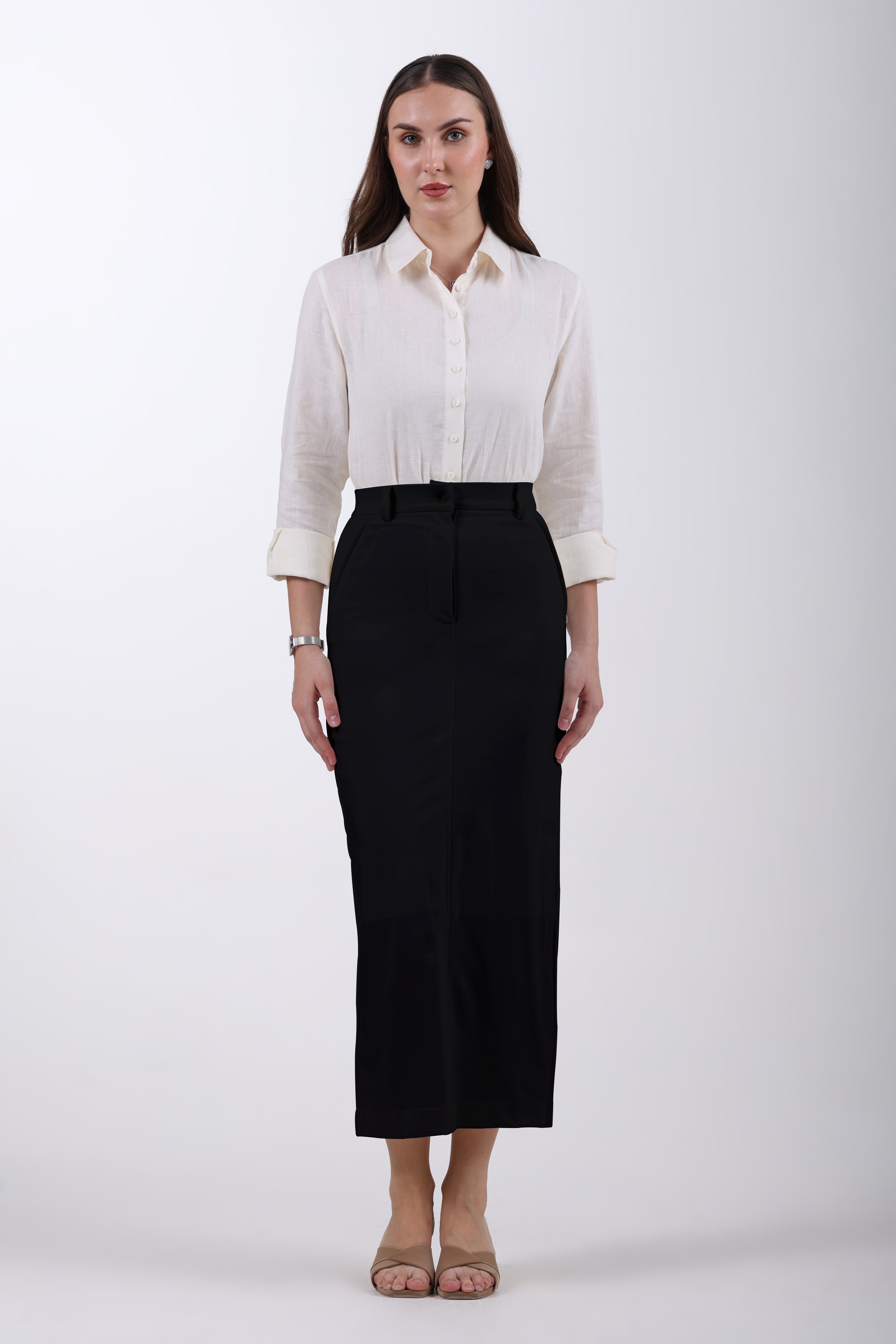 Limitless Core™ Long Pencil Skirt – Black