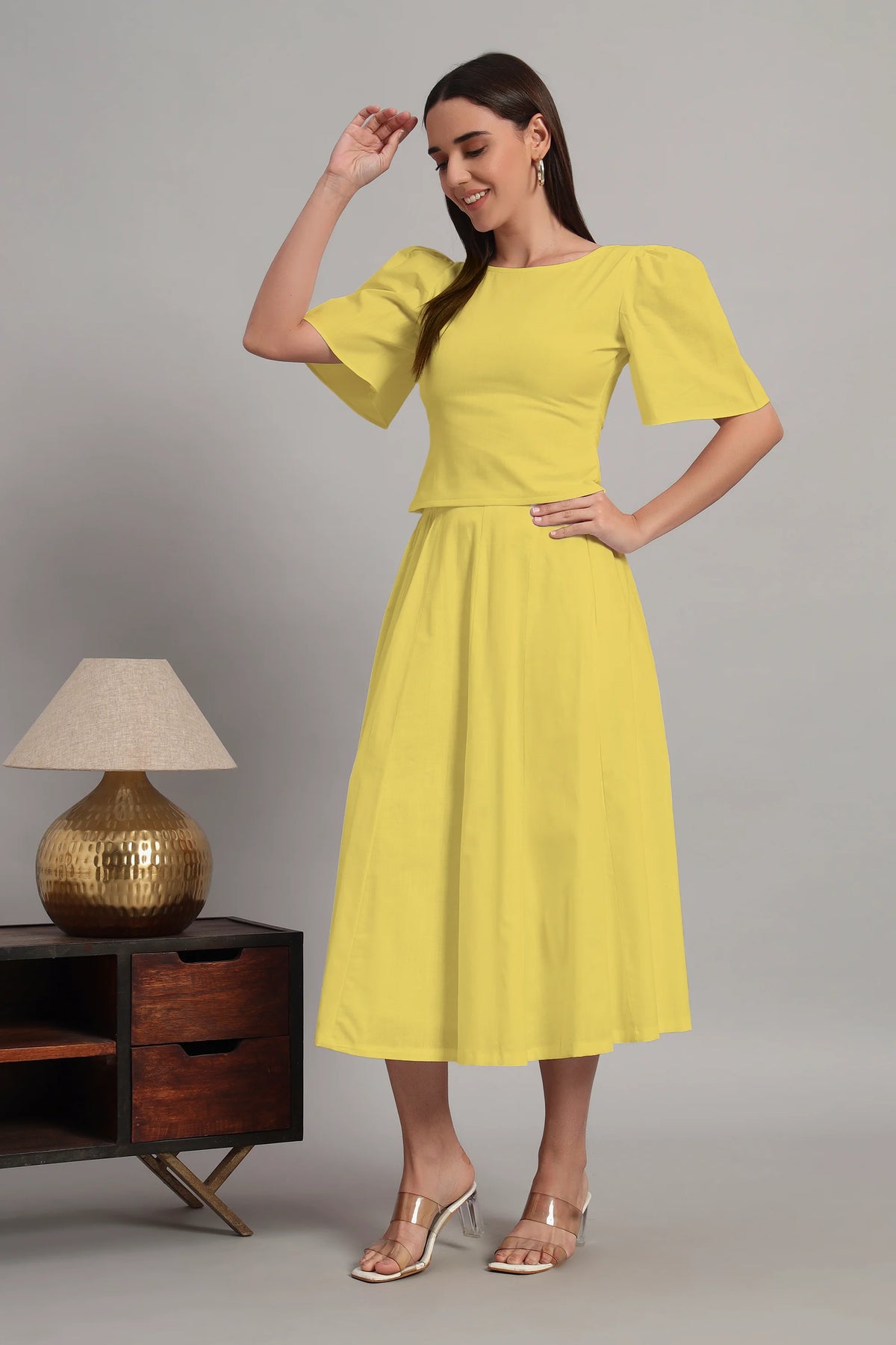 Belle & Flare, Skirt Set Lime Green
